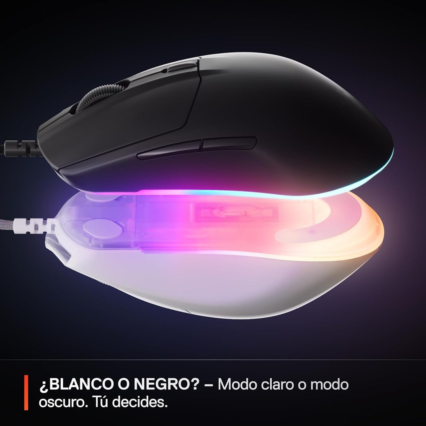 SteelSeries Rival 3 Gen 2 Gaming Mouse — 8500 DPI TrueMove Core Optical Sensor — 60 Million Click Durability — Low Latency — 77g Lightweight — 100% PTFE Feet — RGB — Black