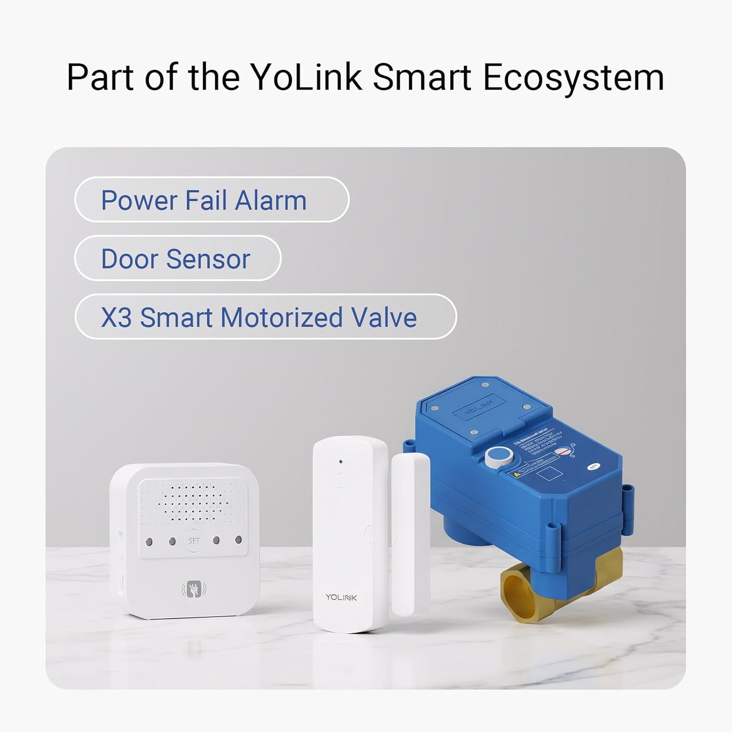 YoLink Water Leak Starter Kit: Hub + 4 Leak Sensor 1 (Silent), LoRa Long-Range, App/SMS/Email Alerts, D2D Offline Triggers, 2 AAA Up to 5-Year Battery, Compatible with Alexa/IFTTT/Home Assistant