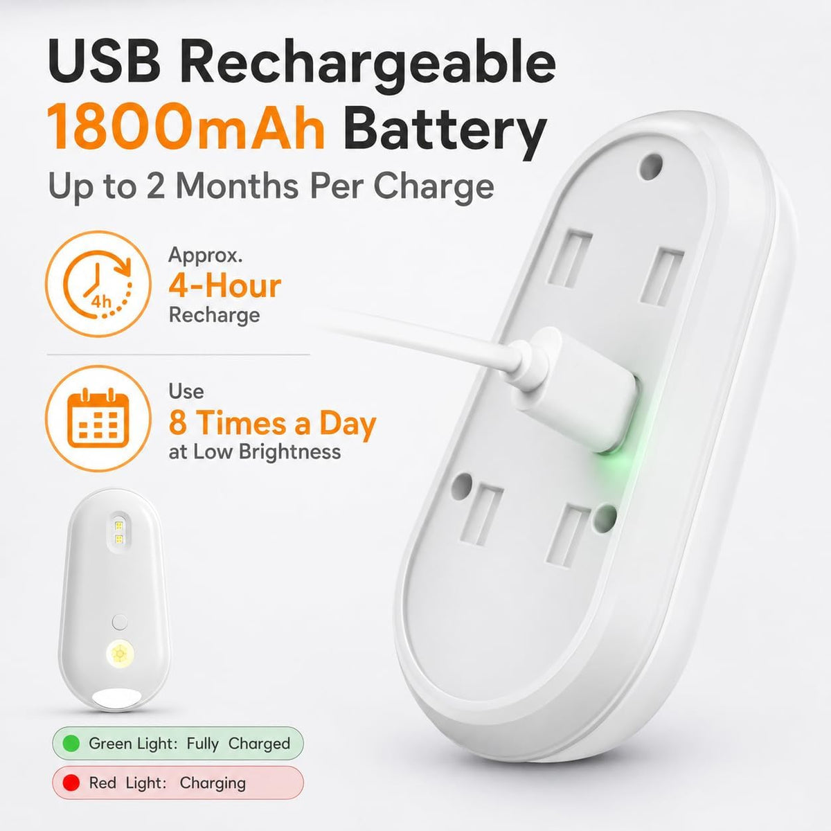Motion-Activated UV Toilet Light with Motion Sensor, Rechargeable Automatic LED Night Light for Bathroom Bowl, Adhesive Mounted Smart Lighting for Toilet (1 Pack)