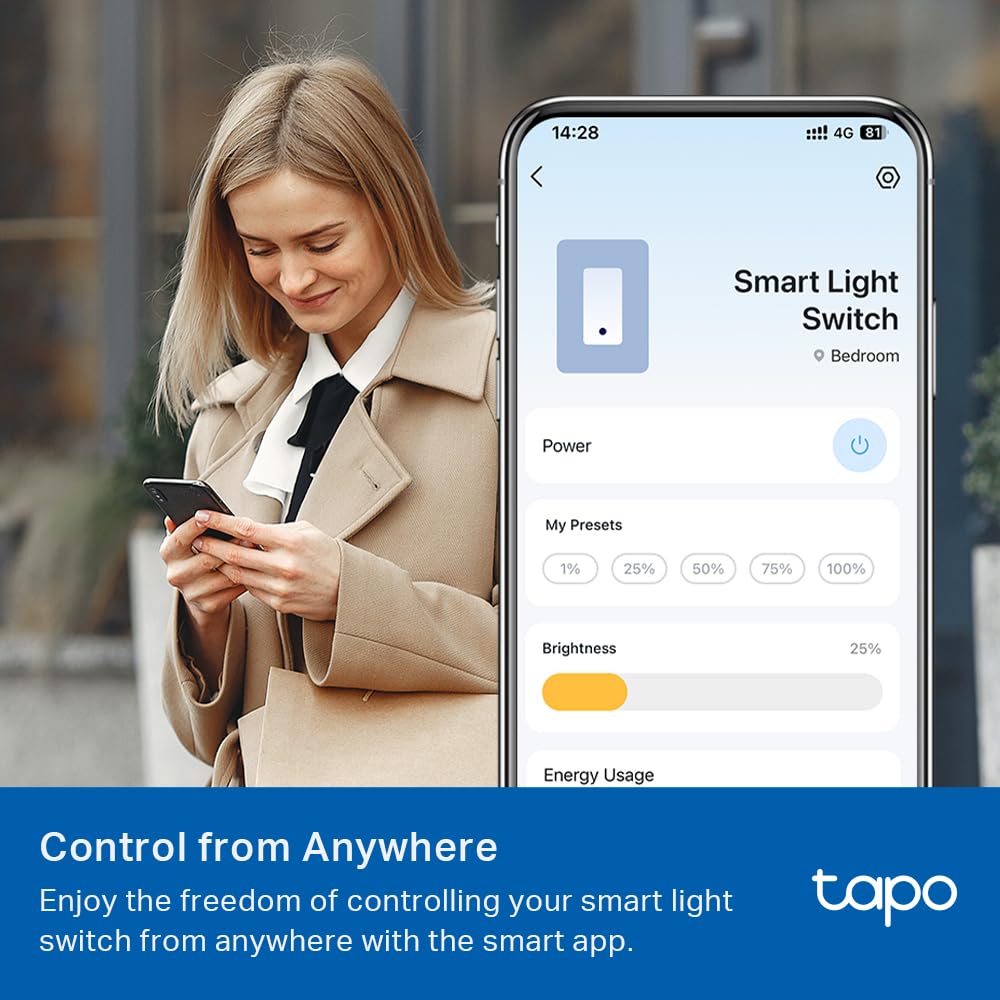 Tapo Matter Smart 3-Way Dimmer Switch Kit, S515D KIT | Energy Monitoring, Neutral Wire Required, Works with Alexa/Siri/Google Home/SmartThings, UL Certified, 2.4GHz Wi-Fi
