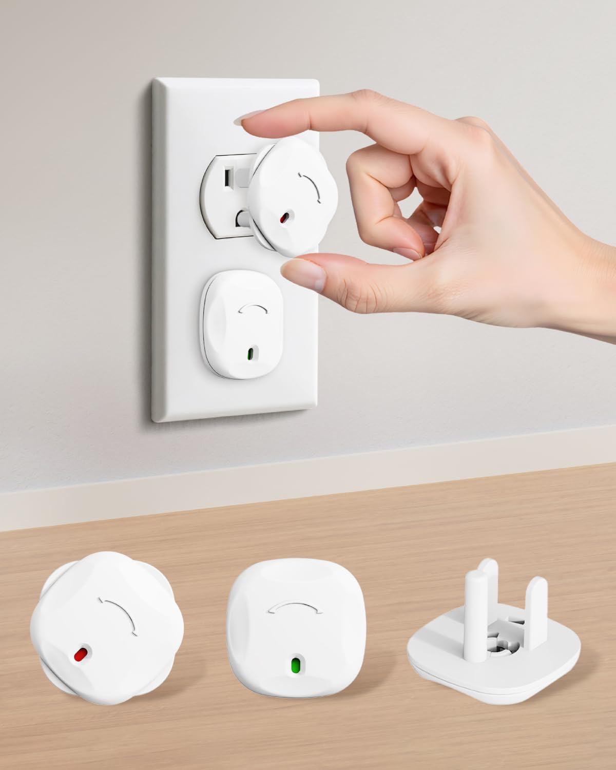 60 Packs Baby Resistant Outlet Covers White – Child Safety