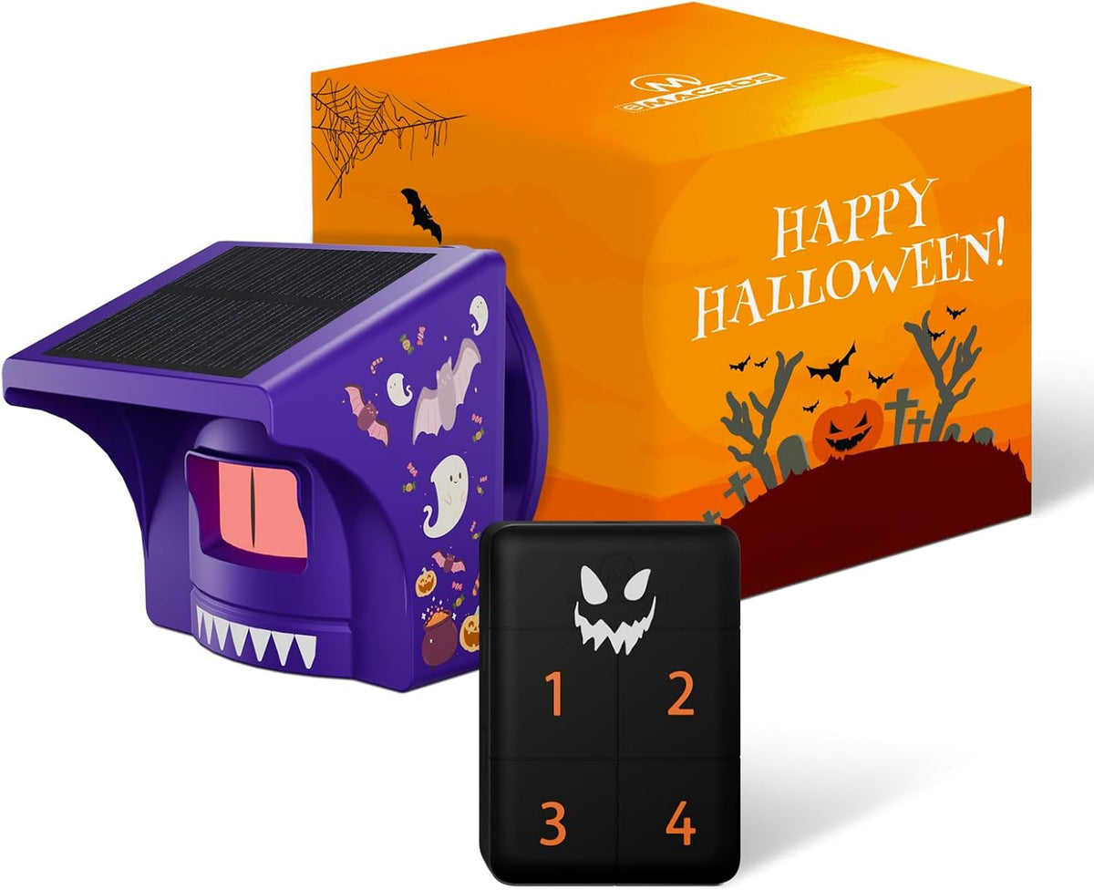 eMACROS Solar Wireless Driveway Alarm, 1 Plug-in Receiver & 3 Sensors