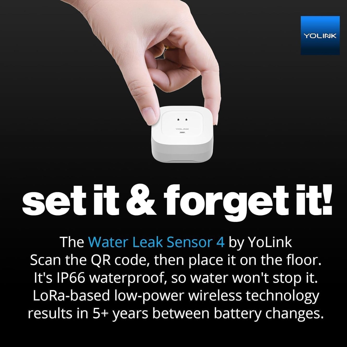 YoLink Smart Home Starter Kit: SpeakerHub & Water Leak Sensor 4 with 105dB Audio Alarm 3-Pack, SMS/Text, Email & Push Notifications, Freeze Warning, LoRa Up to 1/4 Mile Open-Air Range, w/Alexa, IFTTT
