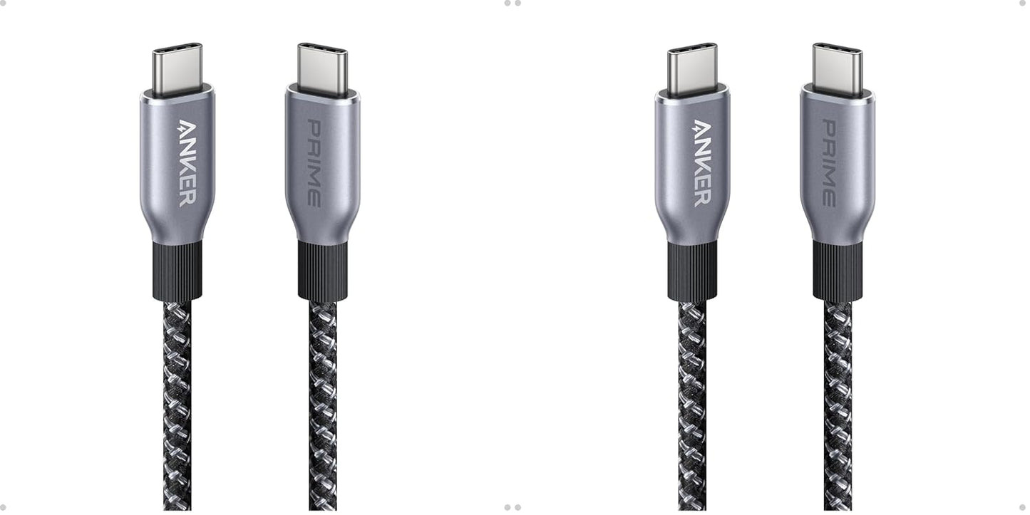 Anker Prime USB C to USB C Cable, 240W Fast Charging Durable Cable (6 ft) | USB 2.0 Upcycled Braided Nylon, 100-Year Bend Durability for iPhone 17 / 17 Pro / 17 Pro Max, MacBook, Galaxy, and More