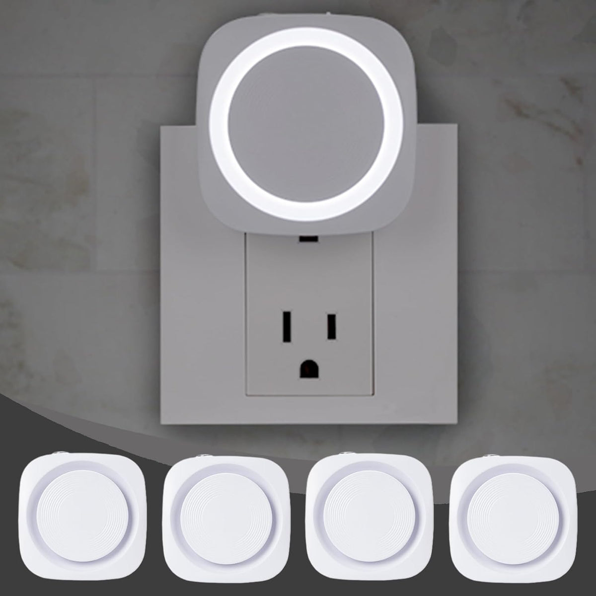 Red Night Lights Plug in to Wall,4 Packs Dimmable Night Light with Auto Dusk to Dawn Sensor,Soft Glow Night Light for Bathroom, Bedroom,Hallway, Stairs, Kitchen,Red