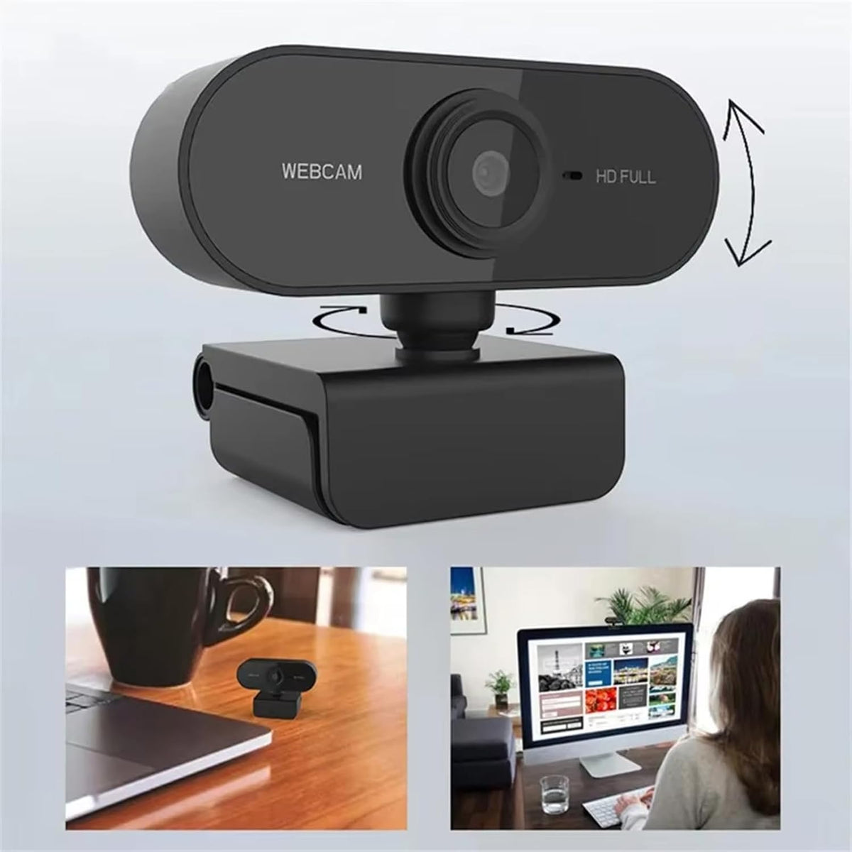 2K Full Webcam with Wide Angle Lens, Auto Focus for Streaming & Video Meetings, 1080P 720P 480P Resolutions,Plug and Play USB Camera
