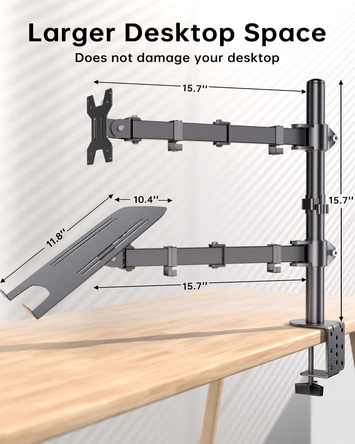Afaloona Dual Monitor and Laptop Stand for 13-32" Monitor & 11-17" Laptop