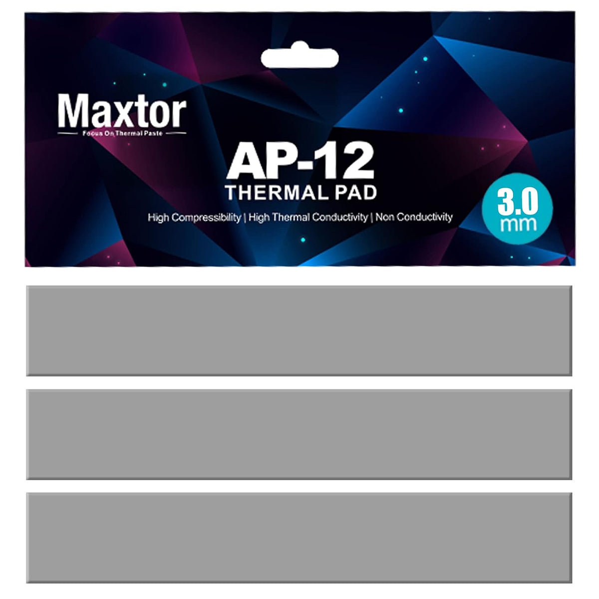 Maxtor Thermal Pad 14.8 W/mK, 120x120x1.5mm(1 pcs) Silicone Thermal Pads Non Conductive Heatsink Cooling Pad, Highly Efficient Heat Resistant Soft Pad for Laptop Heatsink/SSD/CPU/IC/LED Cooler