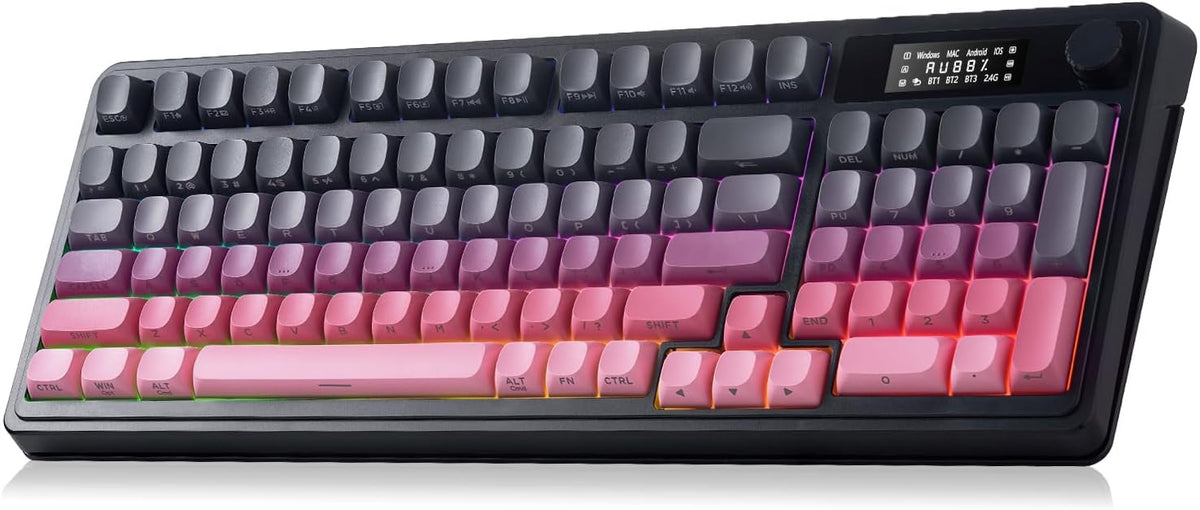 AULA S99pro Wireless Pink Keyboard,Full Size Creamy Gaming Keyboard