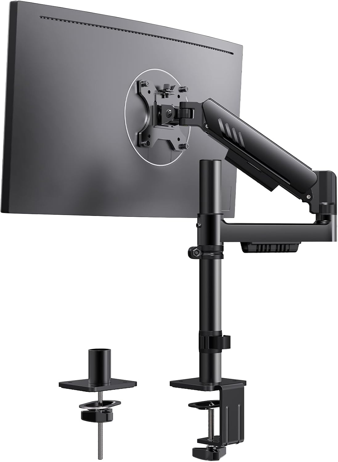 ErGear Dual Monitor Stand up to 33 inches Screen, Load-Bearing Max 22 lbs Each Arm, Adjustable Dual Monitor Mount, Sturdy Steel vesa Monitor Mount with Stable VESA 75x75 100x100mm