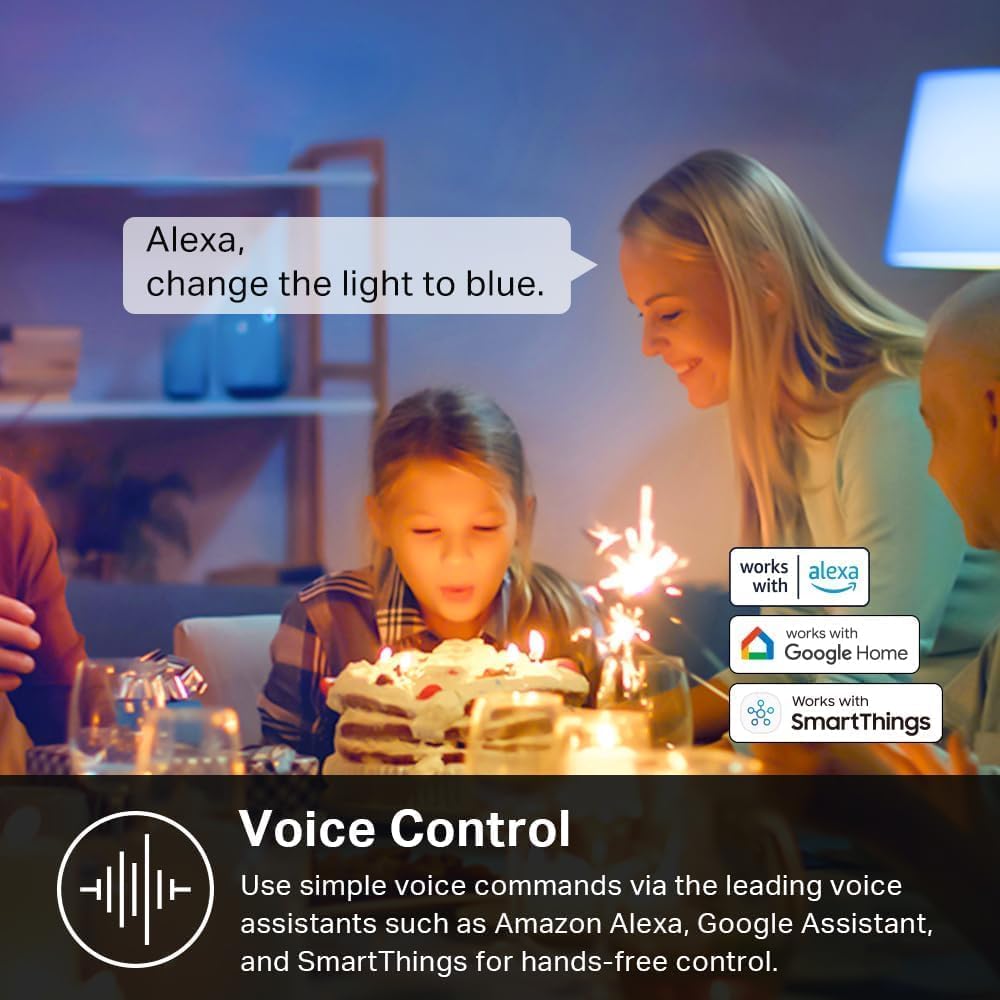 Kasa Multicolor Dimmable Wi-Fi Smart Bulb, A19, KL125P4