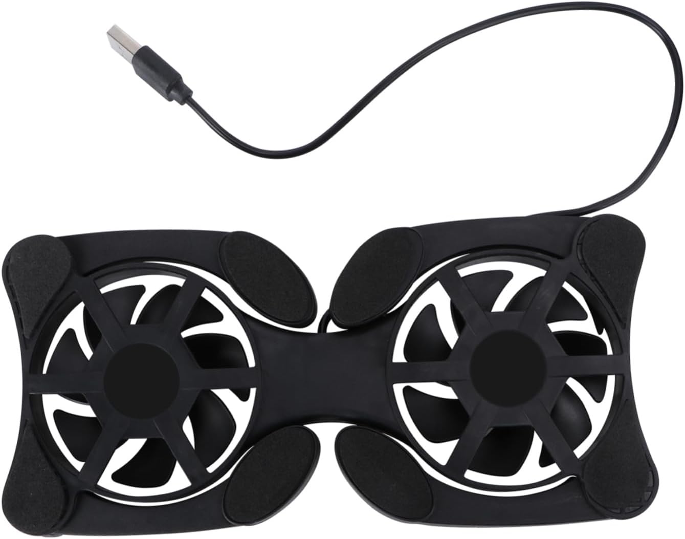 Mobestech Portable Foldable Laptop Cooling Pad, Dual USB Fan Notebook Cooler Stand, Lightweight Laptop Cooler Mat for Heat Dissipation and Travel Use