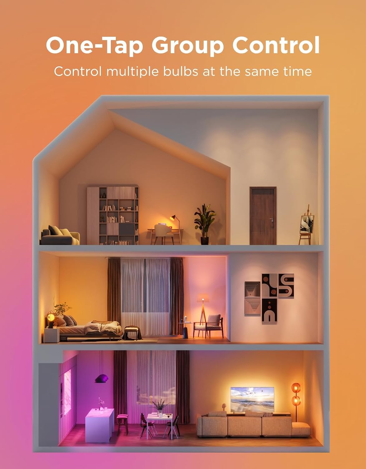 Govee Smart Light Bulbs, A19 LED Light Bulb, 800 Lumen, E26 Base