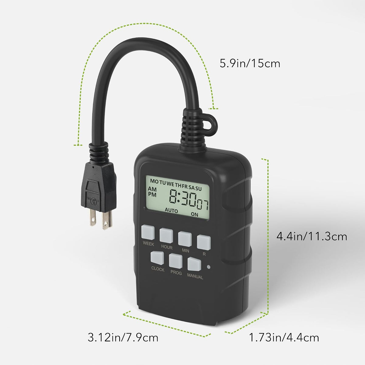 BN-LINK Outdoor 7-Day Programmable Timer Outlet, 2 Outlets, 2 Pack