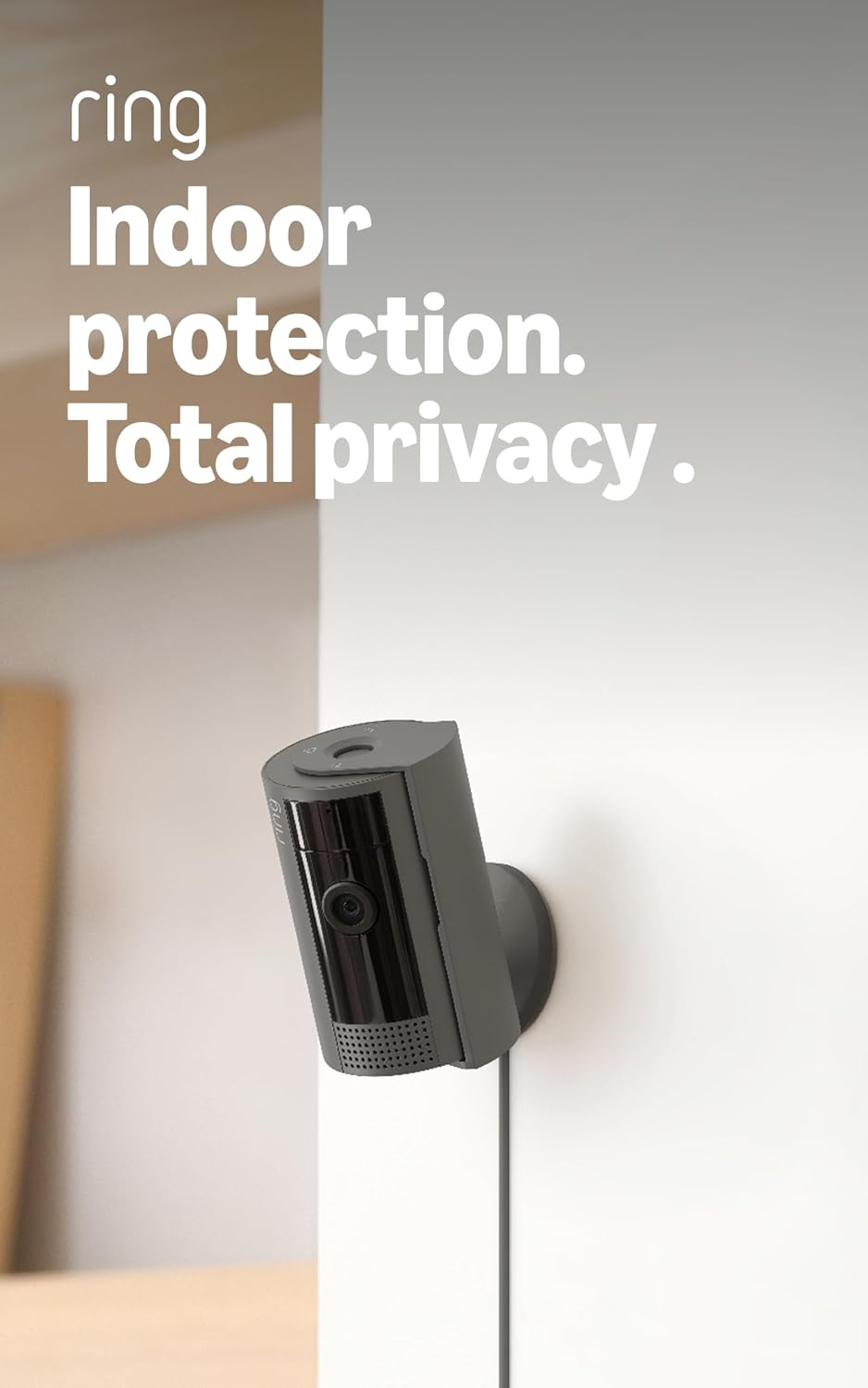 Ring Indoor Cam (newest model) — Home or business security in 1080p HD video, Black