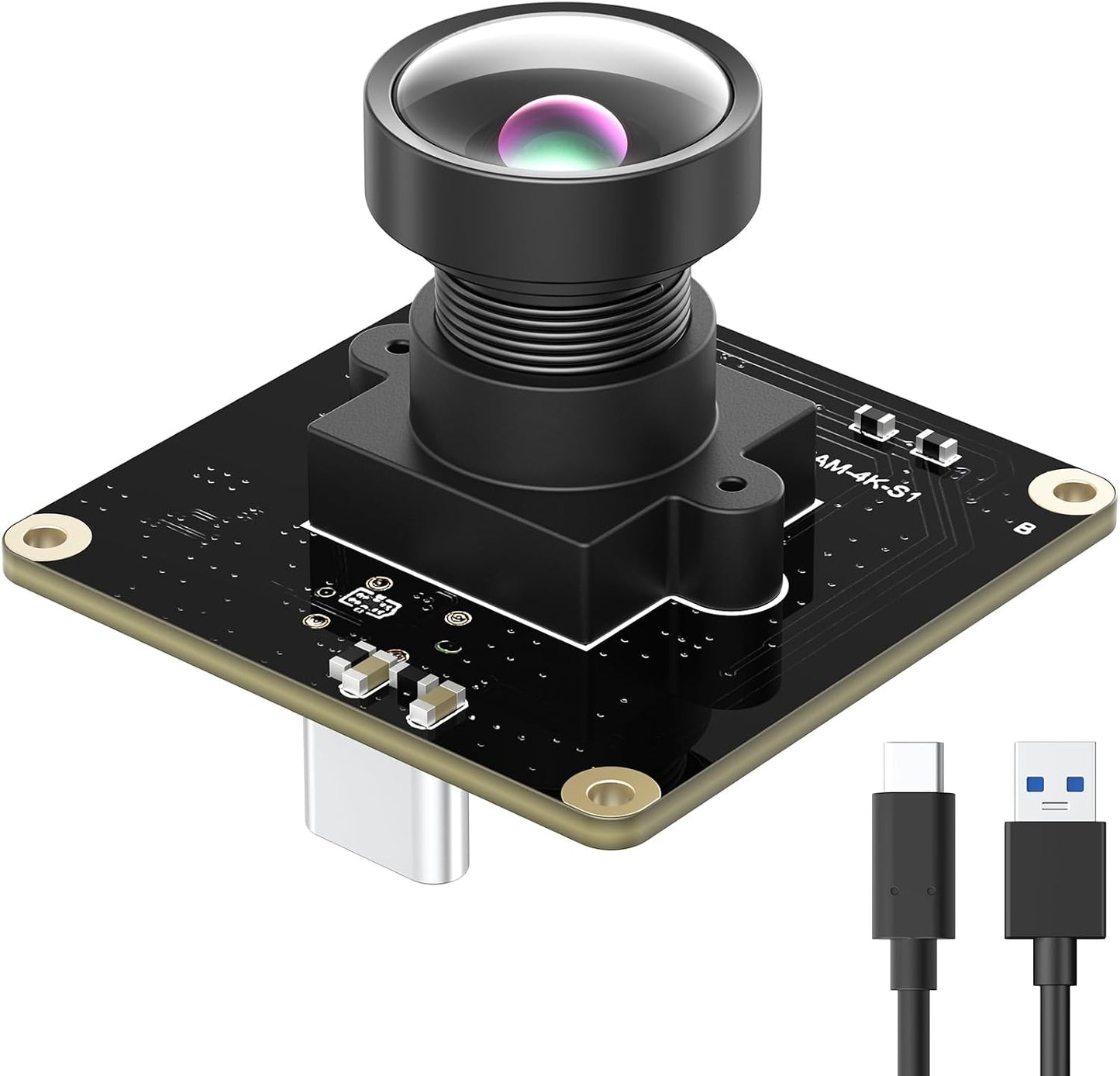 USB 3.0 UVC Camera Module with IMX415 Sensor, 4K@30FPS & 1080P@60FPS, Plug and Play for Windows/Linux/Mac/Android/Raspberry Pi/Jetson Nano/ARM Boards