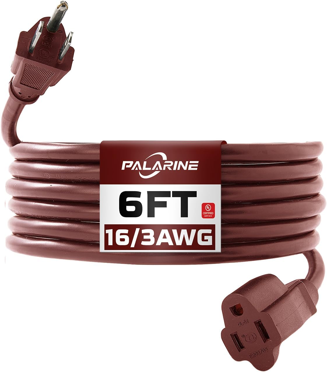 10 Ft Yellow Outdoor Extension Cord, 10 Gauge Heavy Duty
