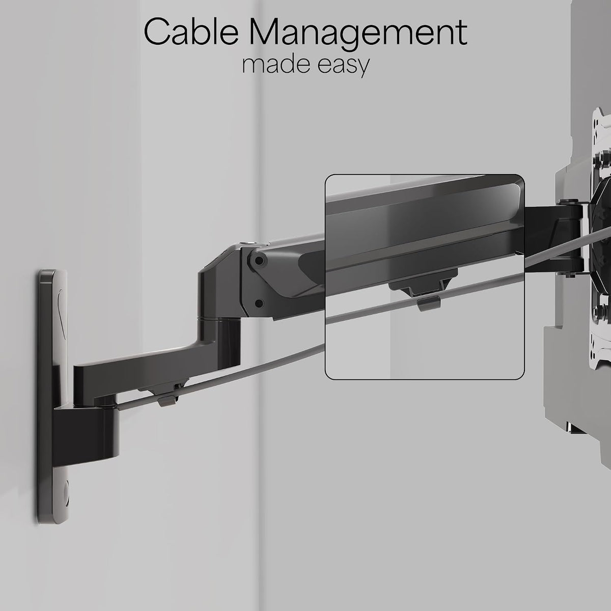 VIVO Black Single TV Wall Mount for 23 to 43 inch Screens, MOUNT-G200B