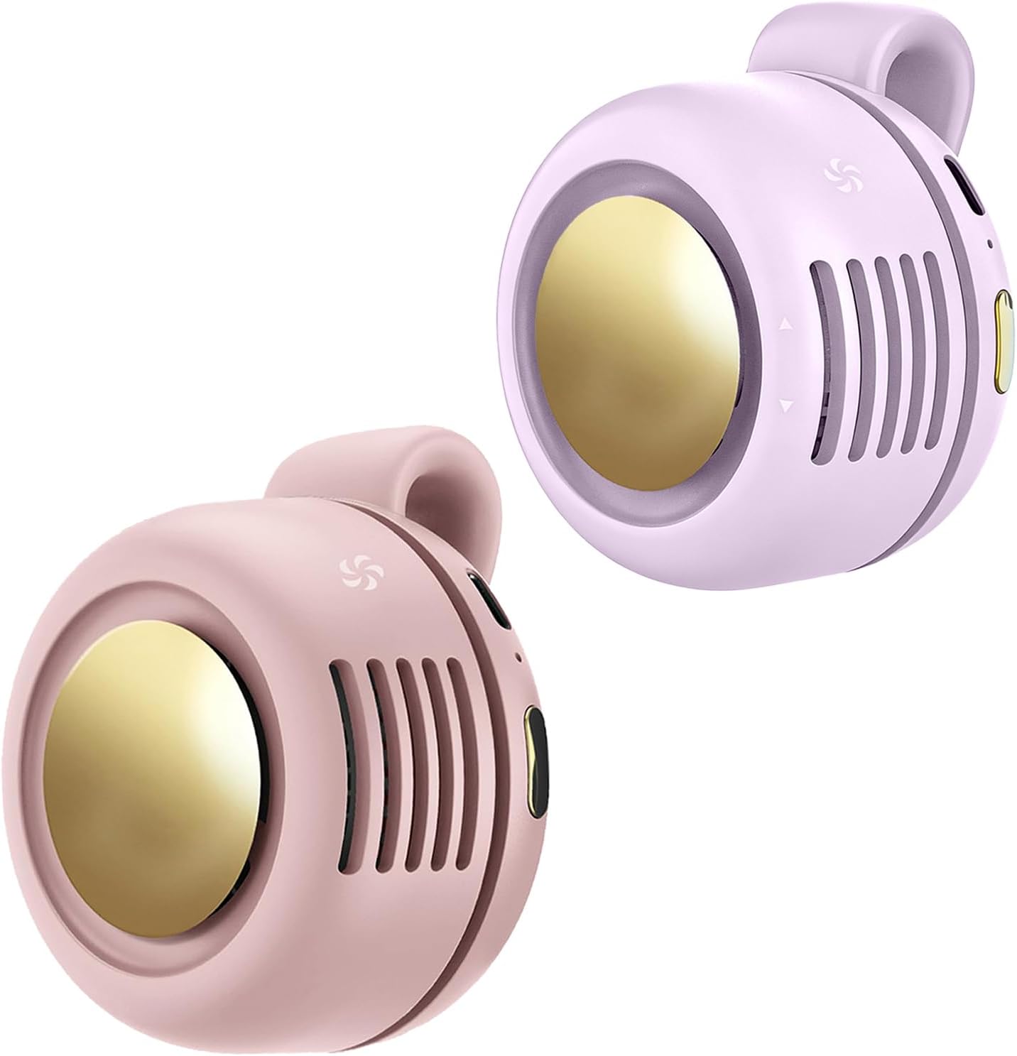 Portable Clip-On Fan, Mini USB Rechargeable 360° Rotatable Fan, Personal Fan 3-Speed Silent Mini Bladeless Fans (Orange)