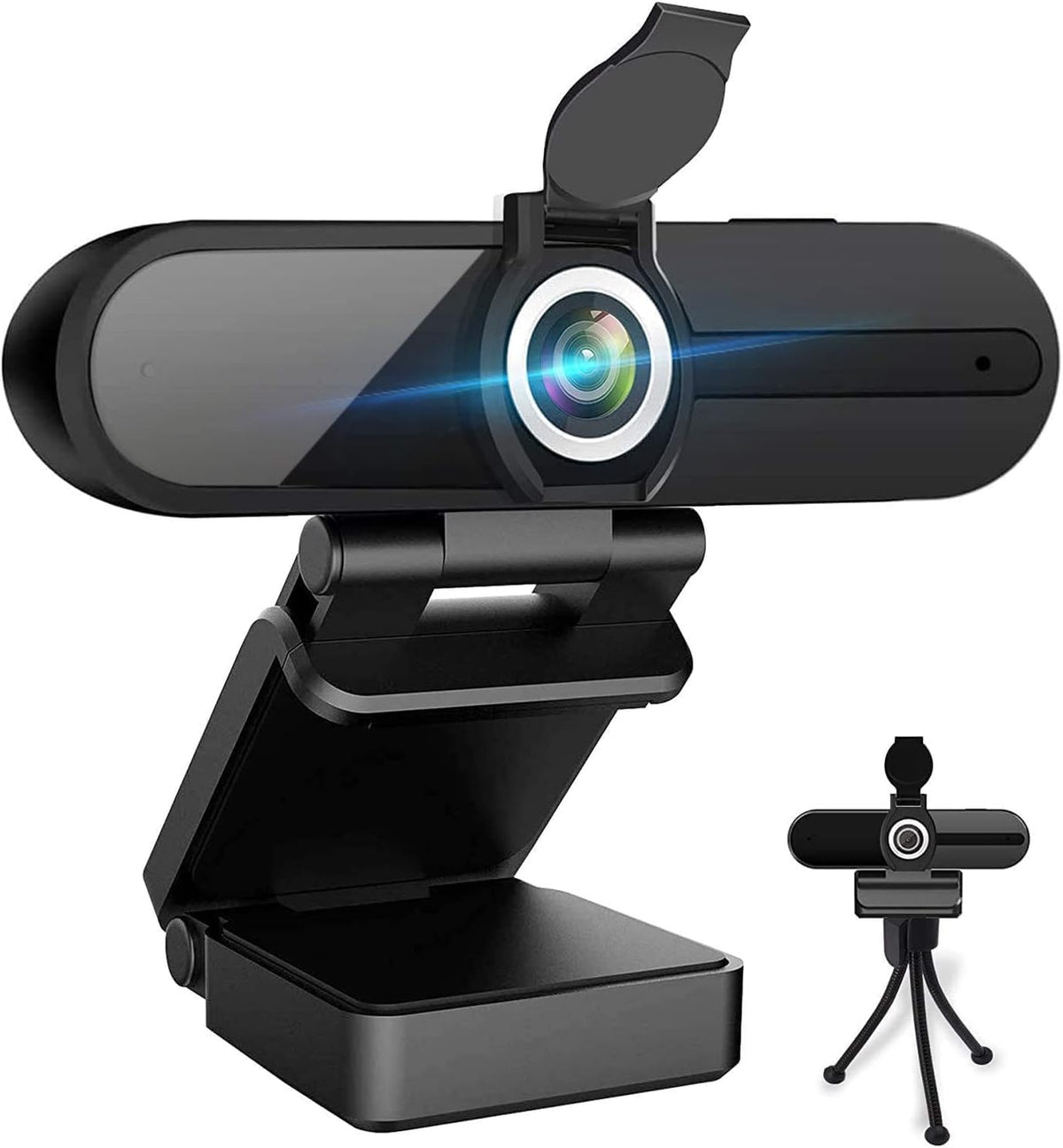 ZIQIAN 1080P HD Webcam with Microphone, 110° FOV, USB Streaming Camera | Plug & Play, PC Webcam with Cover & Tripod, Computer Camera for Laptop & Mac. Works with Zoom, Teams, Twitch for gaming