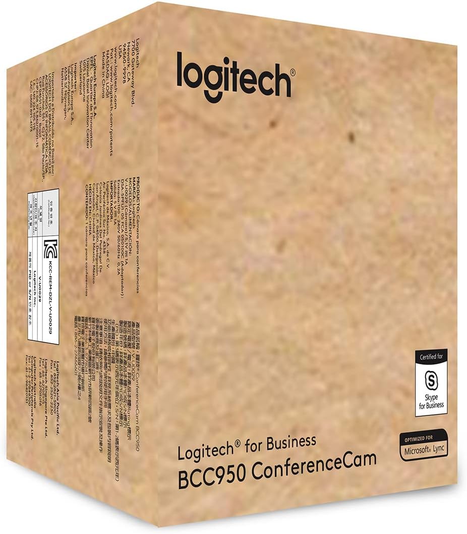 Logitech BCC950 Desktop Video Conferencing Webcam & Speakerphone - Black | Desktop webcam & speakerphone system for small rooms, 1-4 people, 1080p HD webcam, noise-reducing speakerphone, PC & Mac