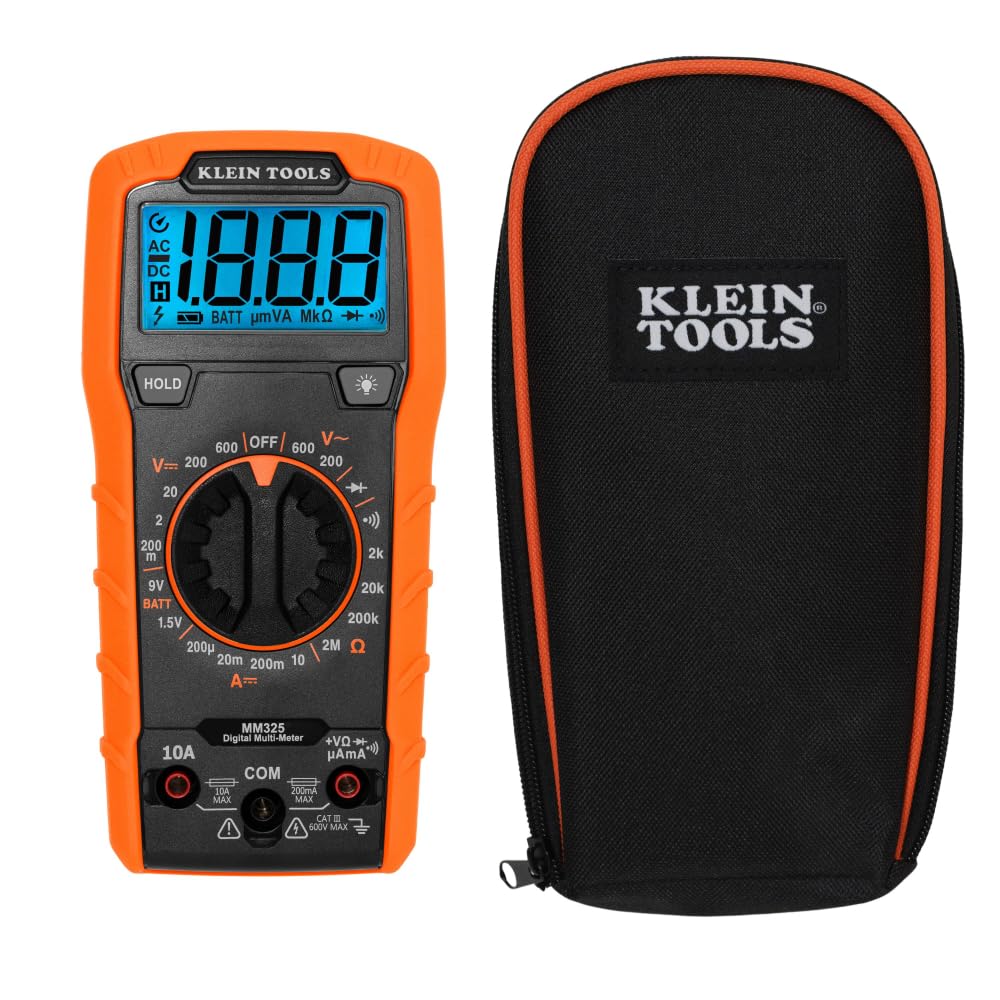 Klein Tools 69149P Electrical Test Kit with Digital Multimeter, Non-Contact Voltage Tester and Electrical Outlet Tester, Leads and Batteries