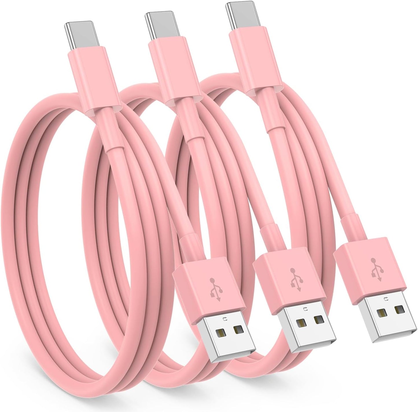 3 Pack Car Carplay Cable for iPhone 16 15 Pro Max 15 Plus,3FT USB to USB C Cable for Car Charger Adapter, Carplay USB C Cord Accessories Charging for iPad 10th Gen/iPad Pro Air 5th-White