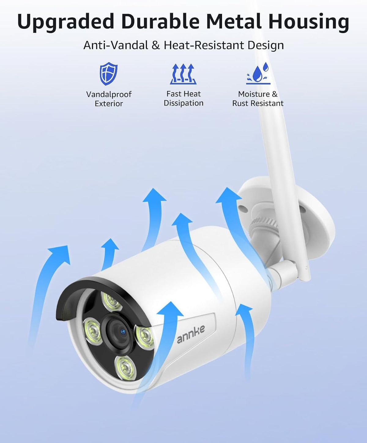 ANNKE Wireless Camera System, 16CH 4K NVR & 8X 3MP Outdoor Cameras, 2TB HDD