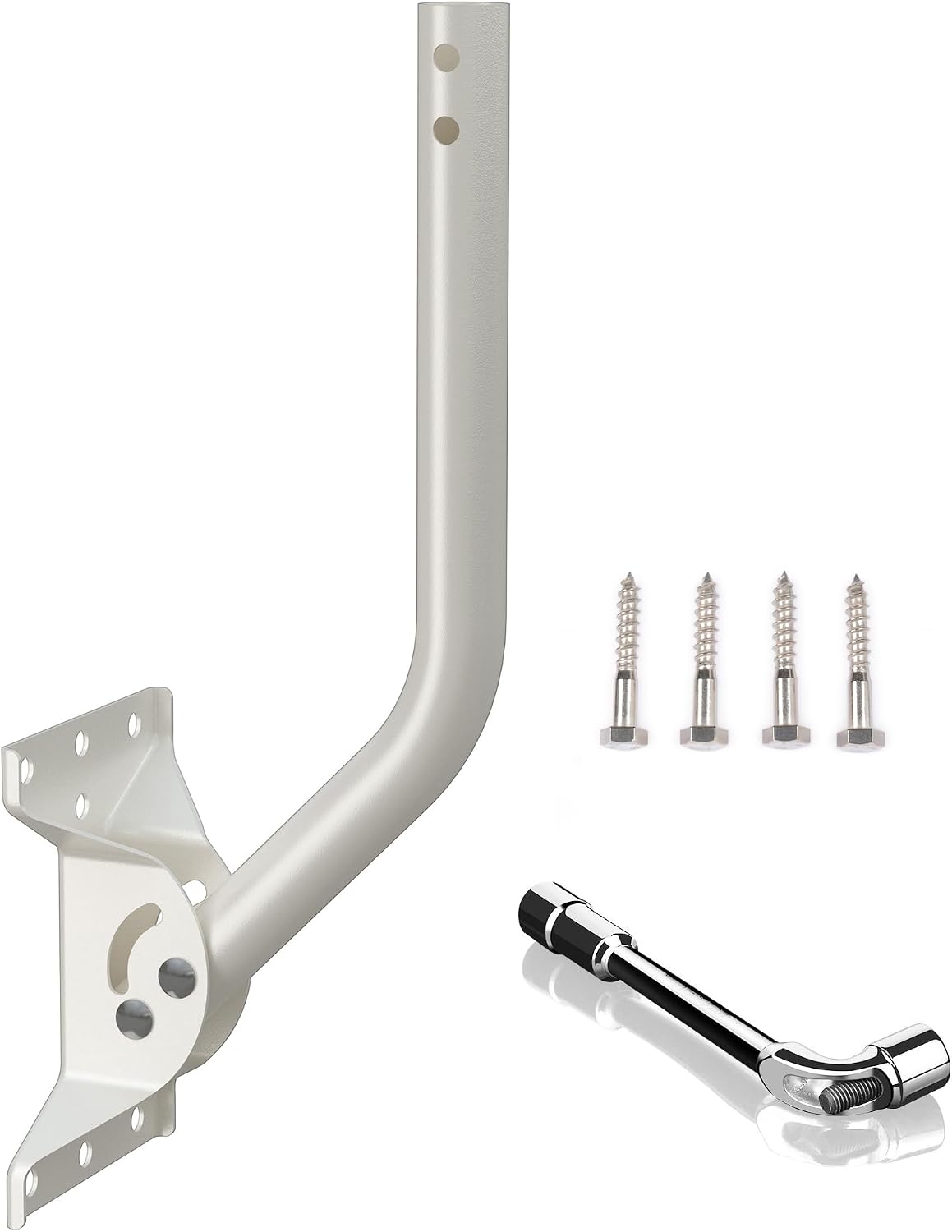 Extension Pole for CEKAY Diameter 1.25" J Pole Mount, 1.25 x 16.5 in, White