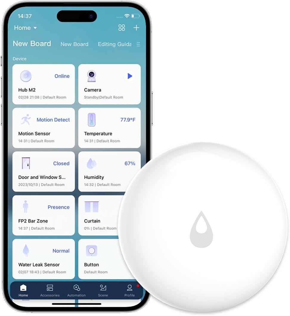 Aqara Water Leak Sensor 3 Pack, Zigbee Water Leak Detector for Alarm System | Requires AQARA HUB, App Notifications, Smart Home Automation, for Kitchen, Bathroom, Basement, Wireless, Works with IFTTT
