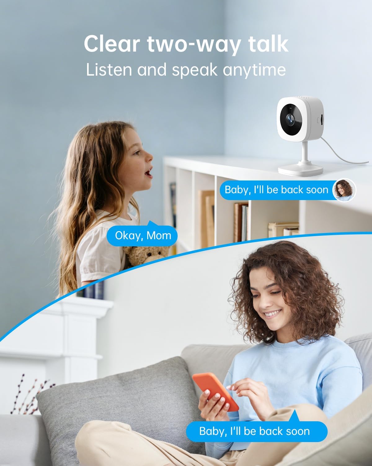 Armorcope WiFi Cameras for Home Security,2K Indoor Home Camera with AI Motion Detection,Night Vision, 2-Way Audio for/Pet/Dog/Baby Monitor, Cloud & 24/7 SD Recording, Phone App