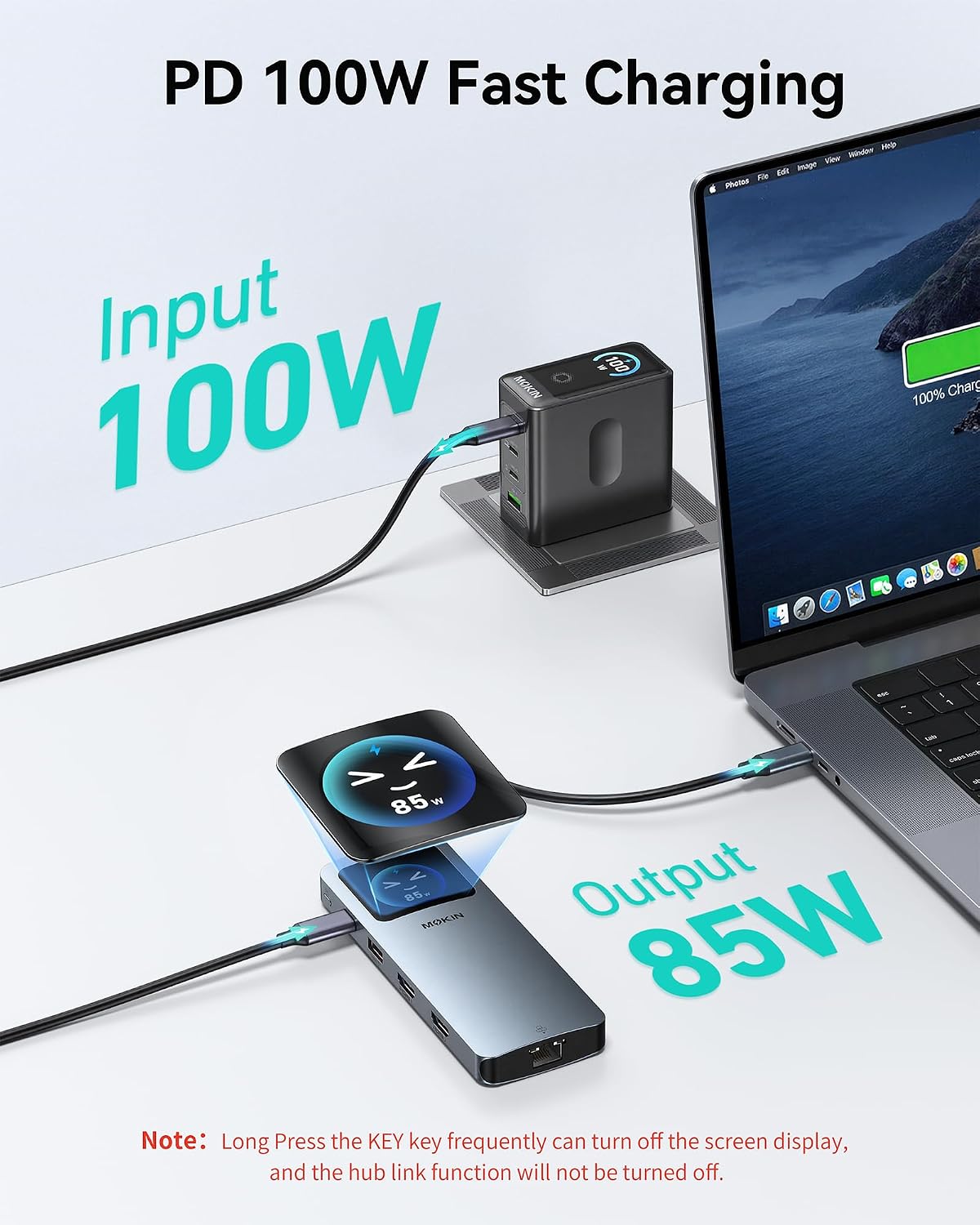 MOKiN LCD USB C Docking Station Dual Monitor,Laptop Docking Station 2 HDMI