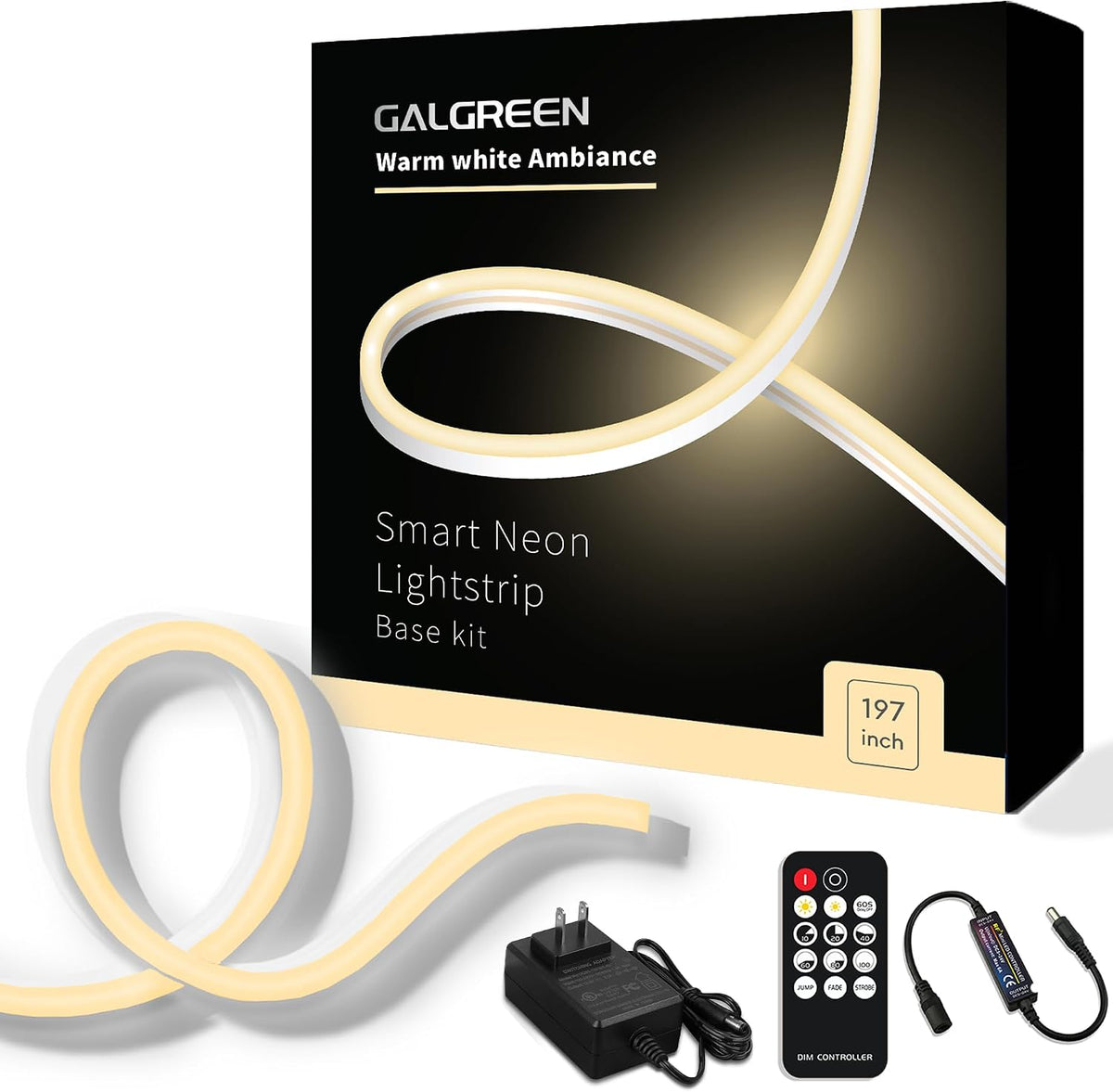 Neon Rope Lights, 16.4ftWiFi Gradient RGB+IC, Waterproof, Dimmable
