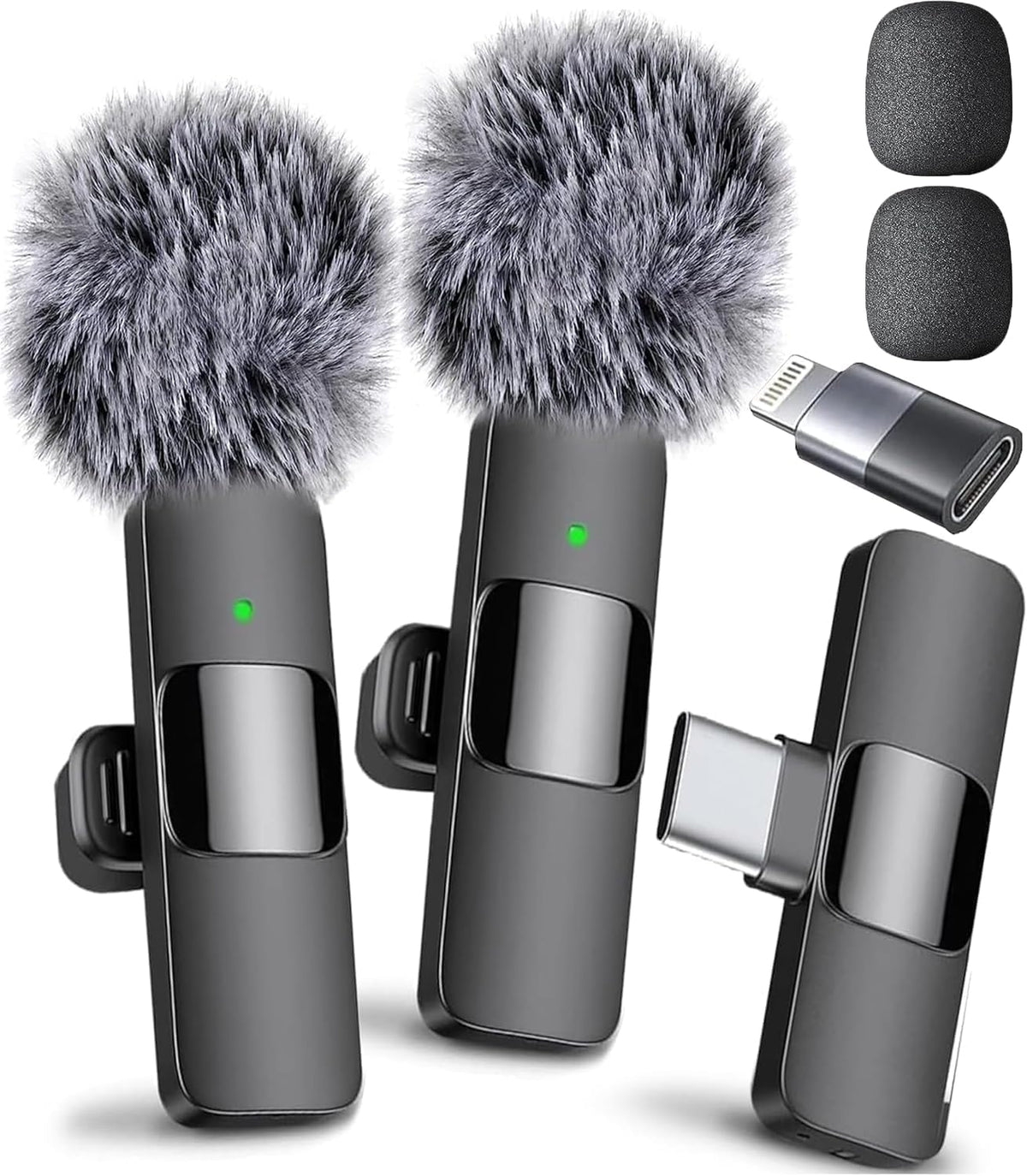 Mini Mic Pro (Latest Model – #1 Microphone for iPhone & Android, Wireless Mini Microphone, Clear Voice, Noise Cancelling, Lavalier Mic for TikTok, YouTube & Interviews (with Charging Case)
