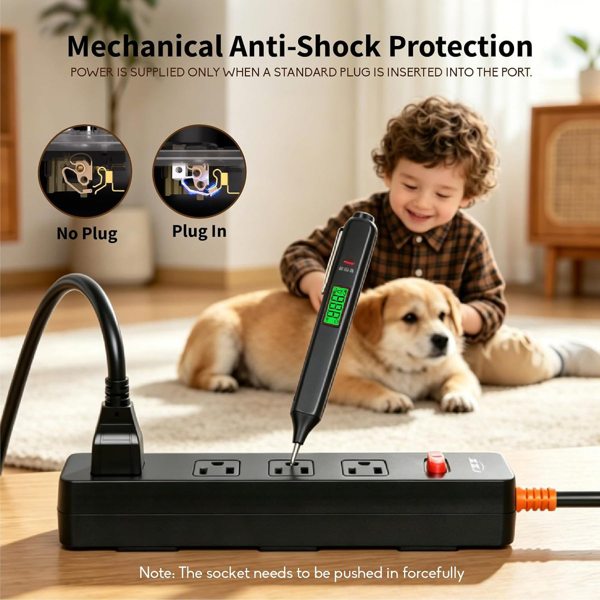 Outdoor Power Strip Weatherproof, 10FT Extension Cord with 4 Outlets