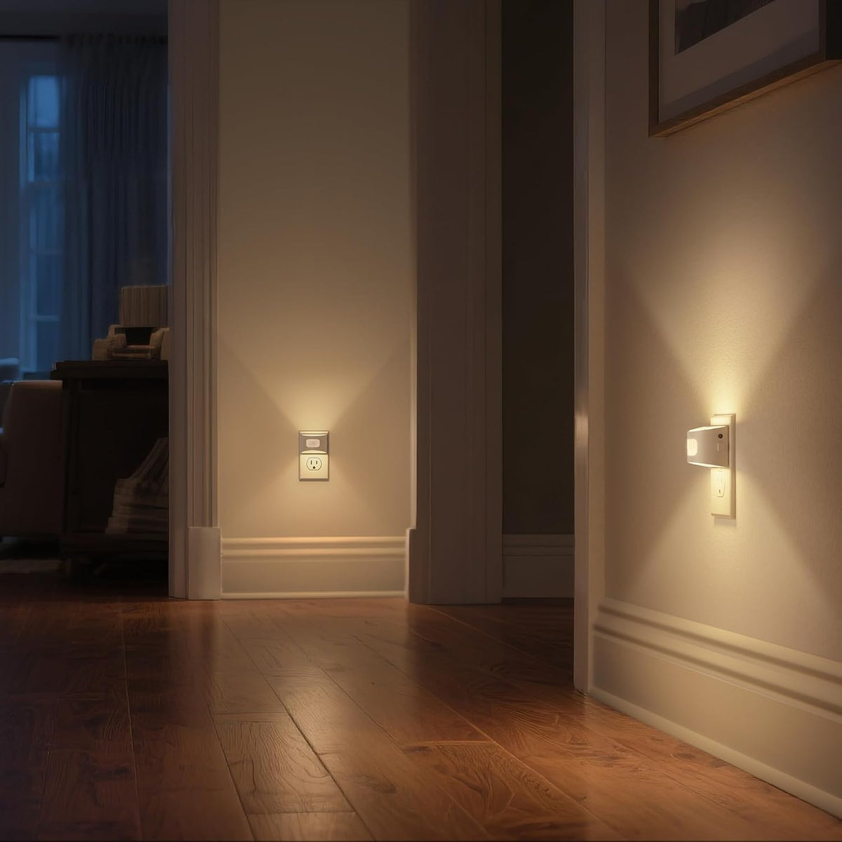 DORESshop Motion Sensor Night Light, Night Lights Plug into Wall, 3000K