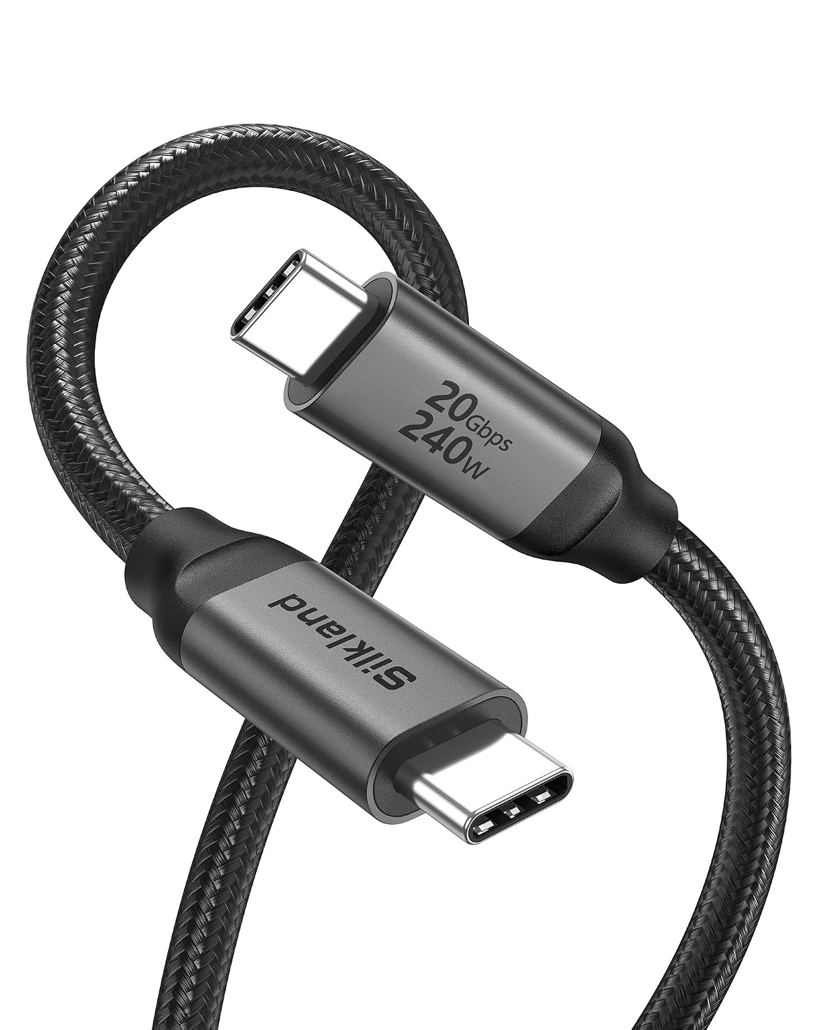 Silkland USB C Monitor Display Cable 3.3FT,8K@30Hz, 4K@144Hz/120Hz, 4K@60Hz | 20Gbps Data Transfer, 240W PD Charging, USB C 3.2 Gen 2x2 Cable, Compatible for iPhone 17, MacBook,CarPlay, Portable Monitor