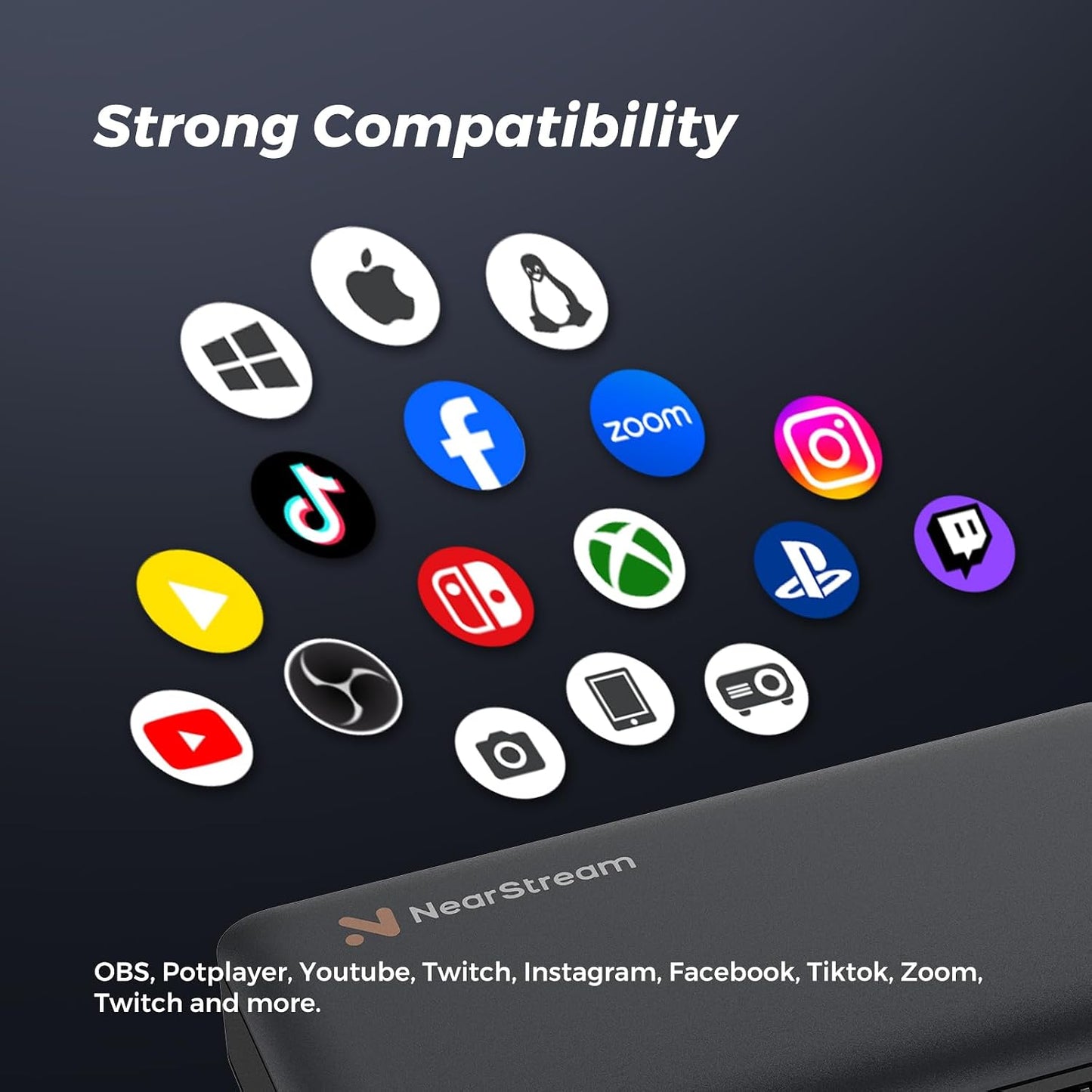 CCD10 Capture Card for PS5, PS4, Xbox, Switch and DSLR Cameras | 1080p60 USB-C 3.0 Capture, 4K60, 2K120 or 1080p240 Passthrough, Low Latency, 3.5mm Mic Input, OBS, Windows/Mac/Linux Support