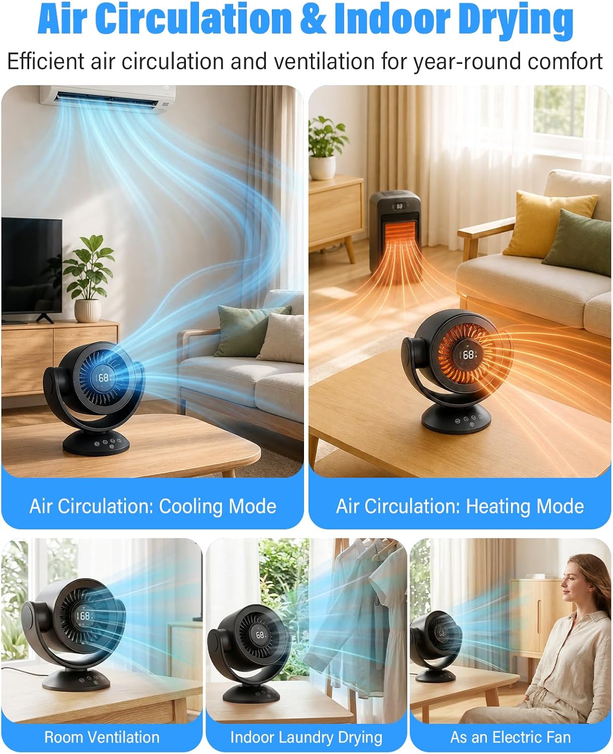 Fan for Bedroom,Desk Fans,Air Circulator Fan with Remote, 90°Vertical +120°Auto Oscillating,100 Speeds, 10H Timer, 25dB Quiet Fan,Digital Display Rechargeable USB, for Home Office Travel(Black)
