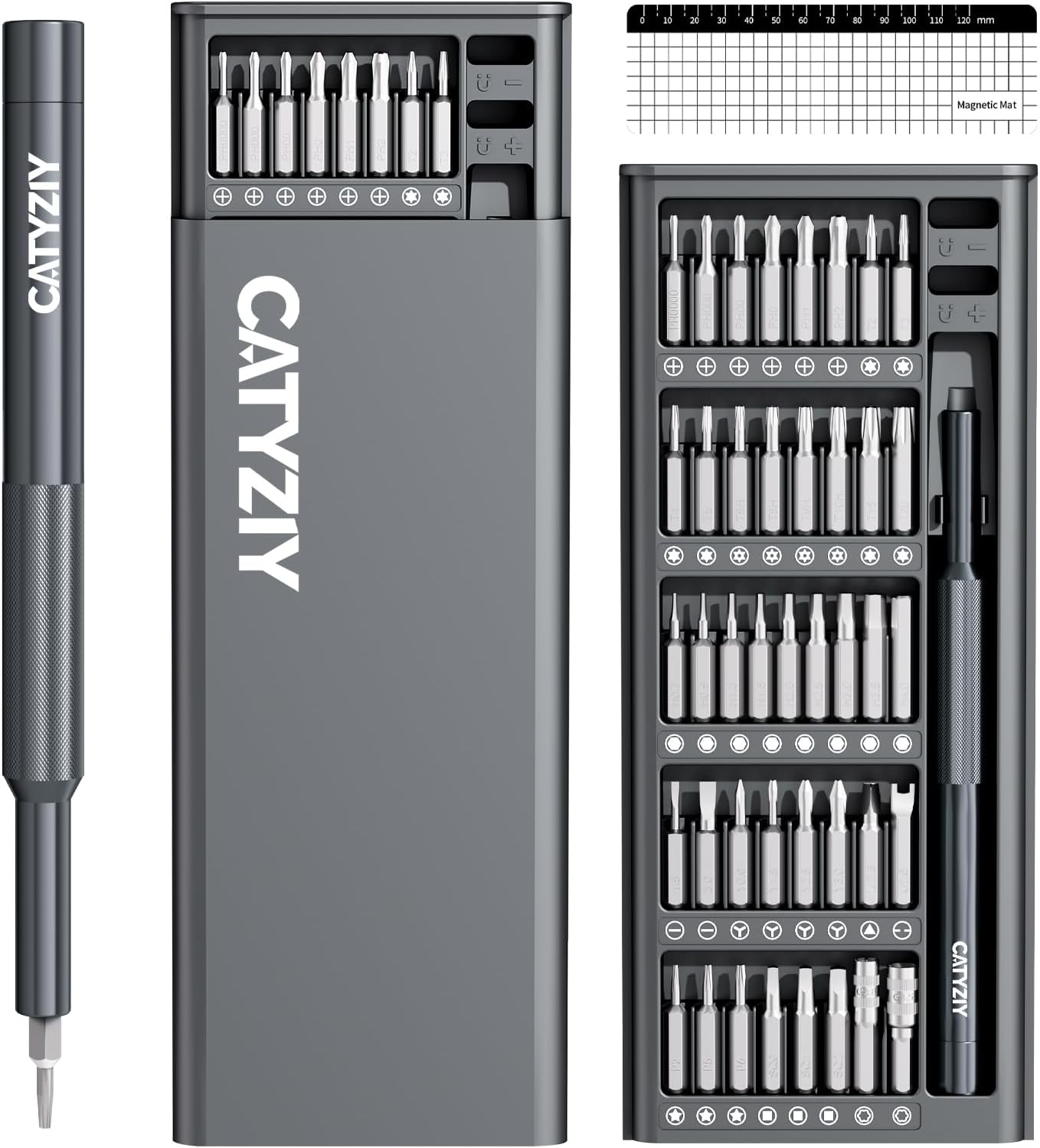 37-in-1 Precision Screwdriver Set, Magnetic Repair Kit for iPhone | Built for small electronics: Laptops, consoles, watches. Durable steel tips ensure perfect fit; prevent stripping screws.