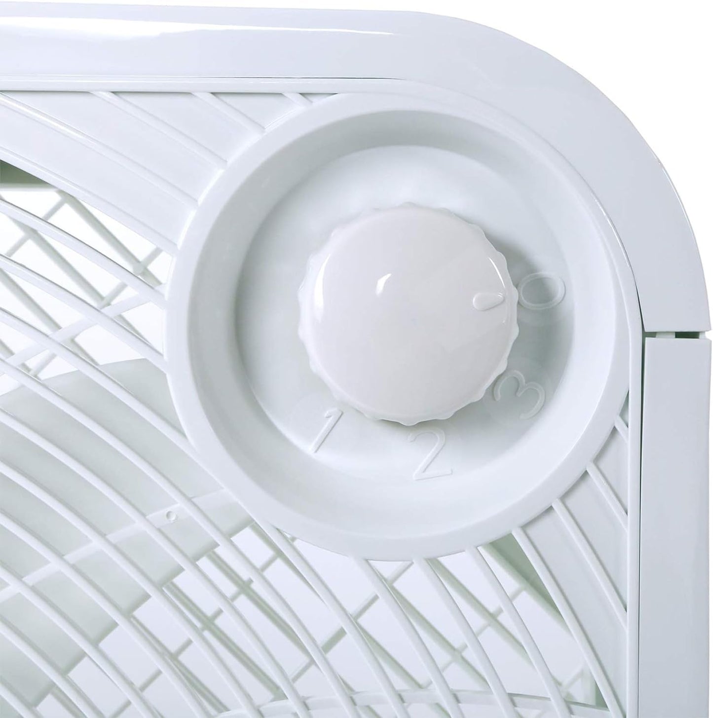 Hurricane Classic Floor Box Fan with 3 Speed Settings, White - 20in | Corded Portable Electric Air Cooling Unit w/ Powerful 2400 CFM Airflow for Home, Garage, Office, Bedroom & Basement