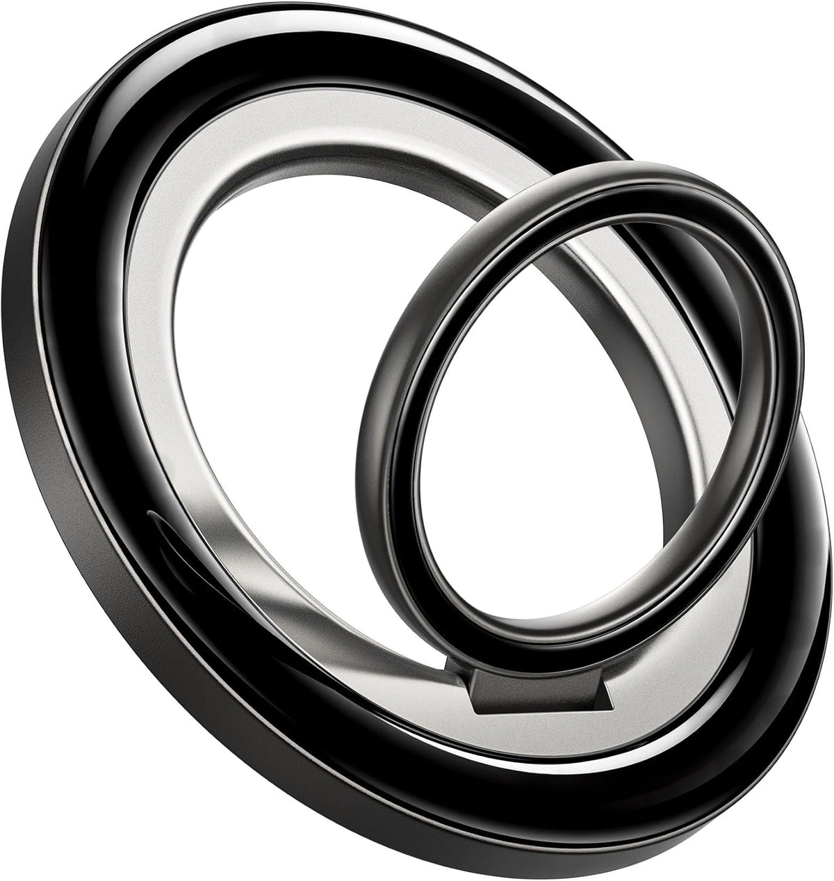 Lamicall Magnetic Phone Ring for MagSafe, Super Magnet Glitter Silver Grip | 360° Rotating Durable Gear Hinge, Stylish Ring Stand for iPhone 17 16 15 Pro Max Air, Mag Safe Decor Accessories for Mother