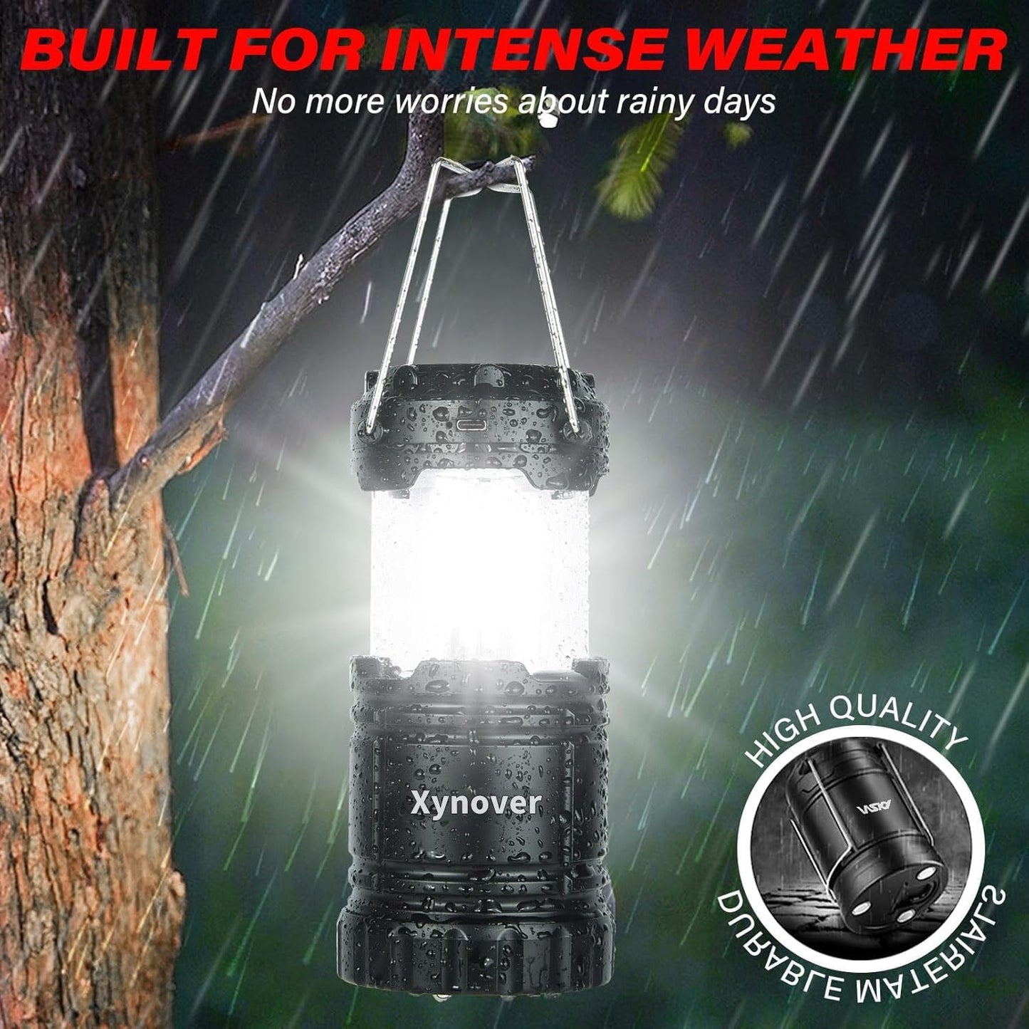 4-Pack Solar Camping Lanterns,Rechargeable LED with USB/Solar/AA Battery,Magnetic Base,Hanging Hook,Collapsible, Waterproof for Emergency, Hiking,Hurricane,Campsites,Lanterns for Power Outages