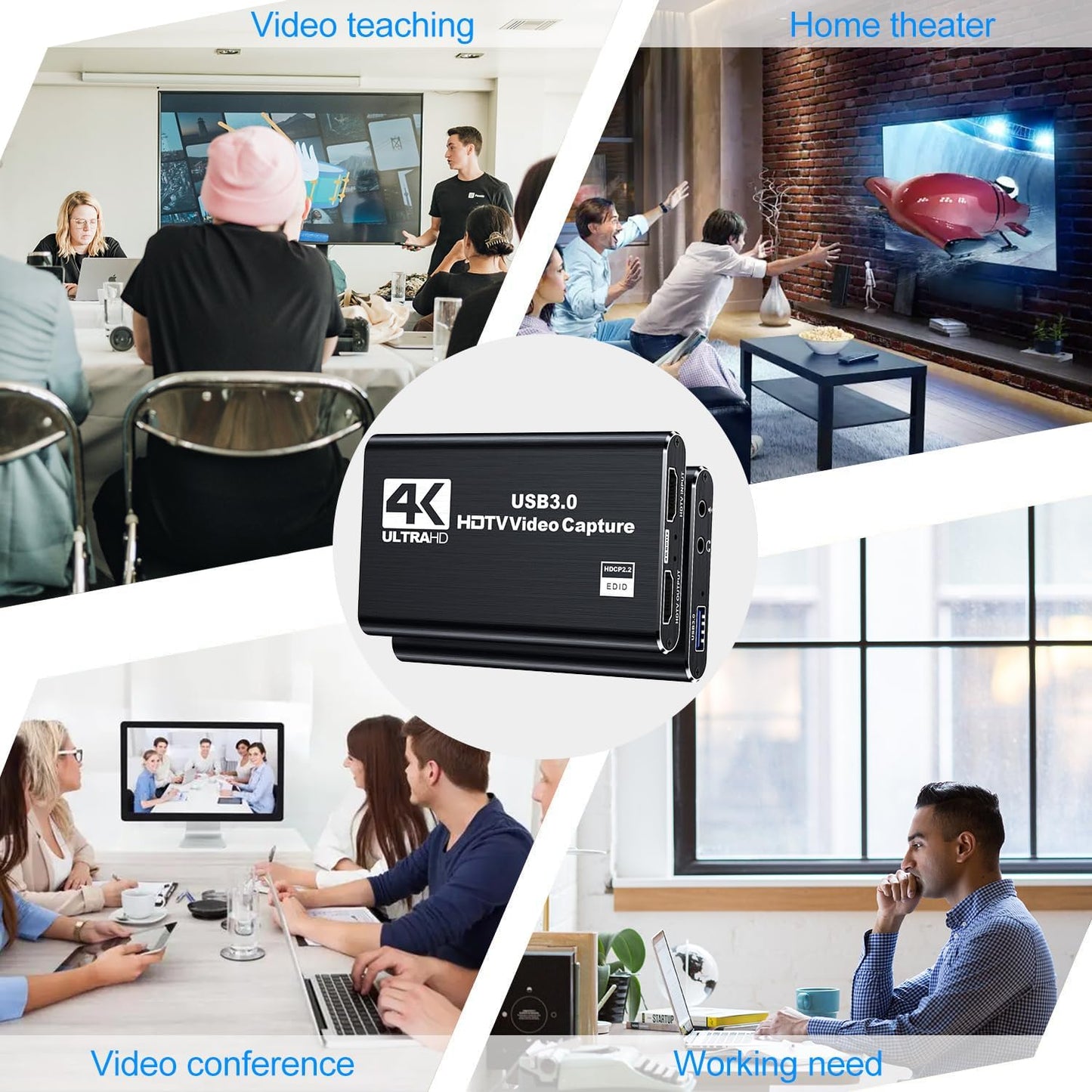 dobestyou 4K Capture Card Black for Streaming, Recording & Gaming – HDMI Video Capture Device with USB 3.0, 1080p 60fps, Plug & Play,Zero Latency for PS5, Xbox, Switch, OBS, PC, Mac