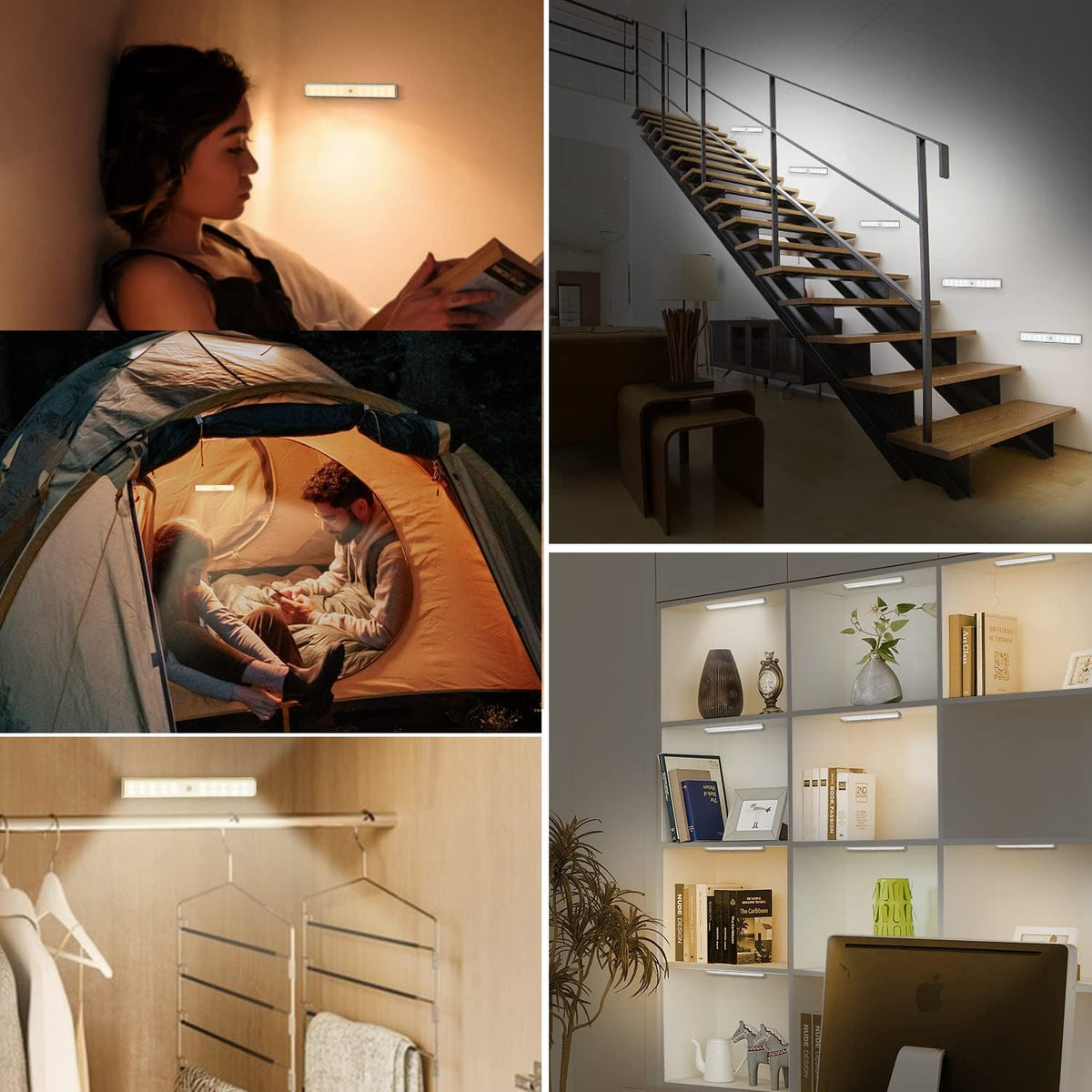 Diomart Under Cabinet Lighting Wireless with Remote, 6 Pack
