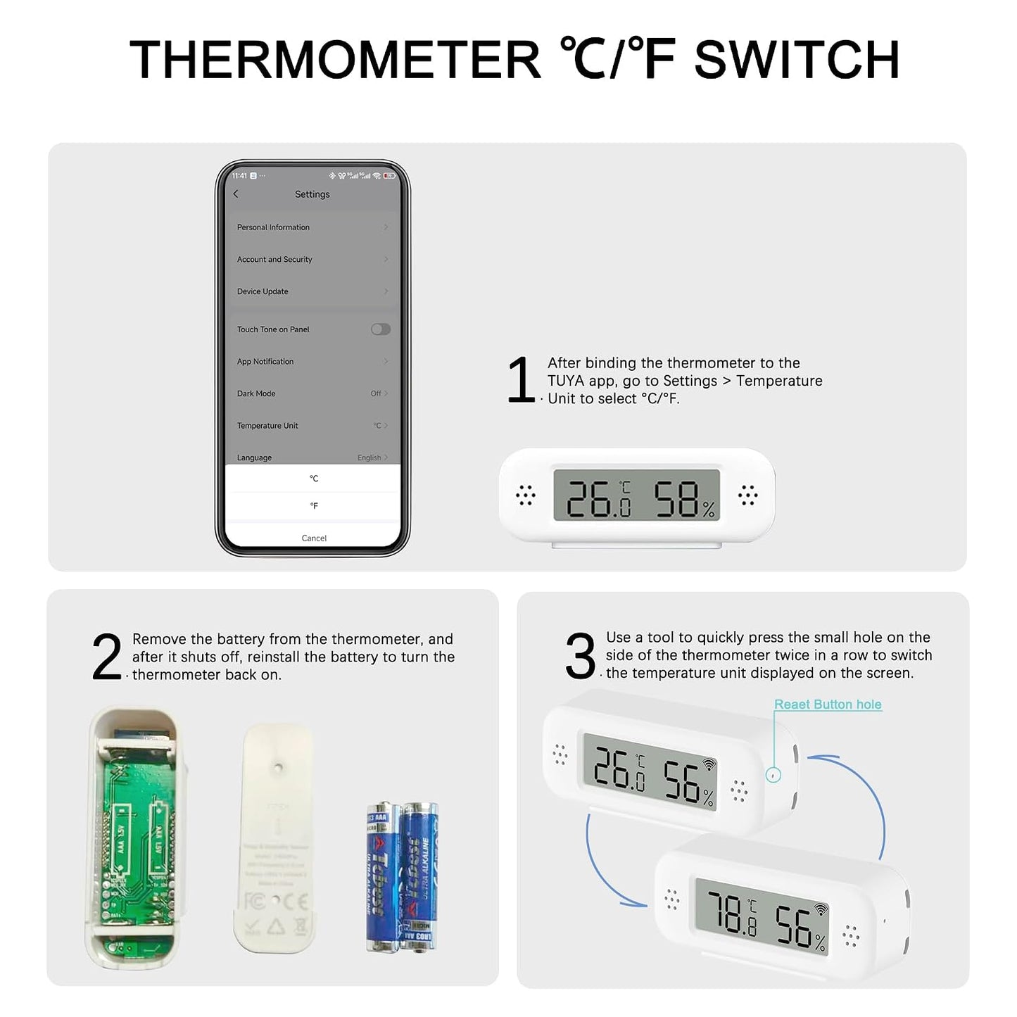 WiFi Thermometer Hygrometer Indoor: Smart Temperature Sensor, Digital Temperature Humidity Monitor with Smart App & Data Recording, Compatible with Alexa, for Bedroom Greenhouse Cellar (4 Pack)