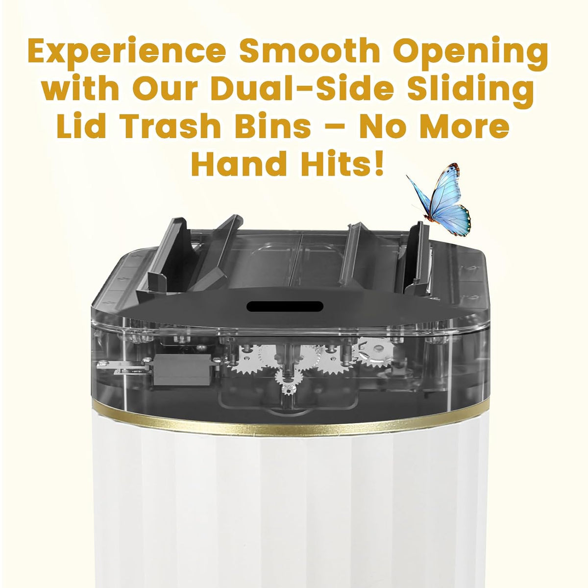 ELPHECO Motion Sensor Bathroom Trash Can with Lid 2 Gal Automatic Trash Can