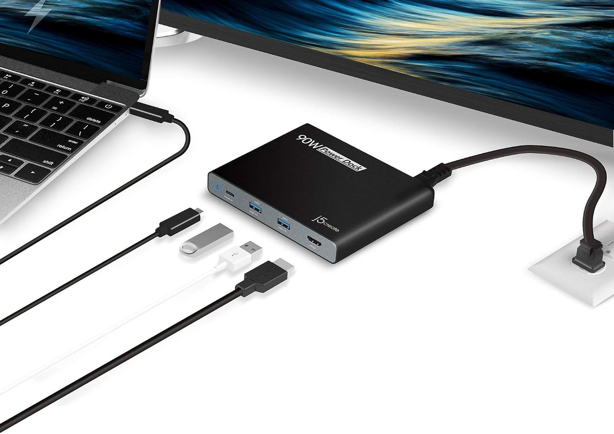 j5create USB-C Travel Hub with PD 65W Power Supply - for Travel or Business