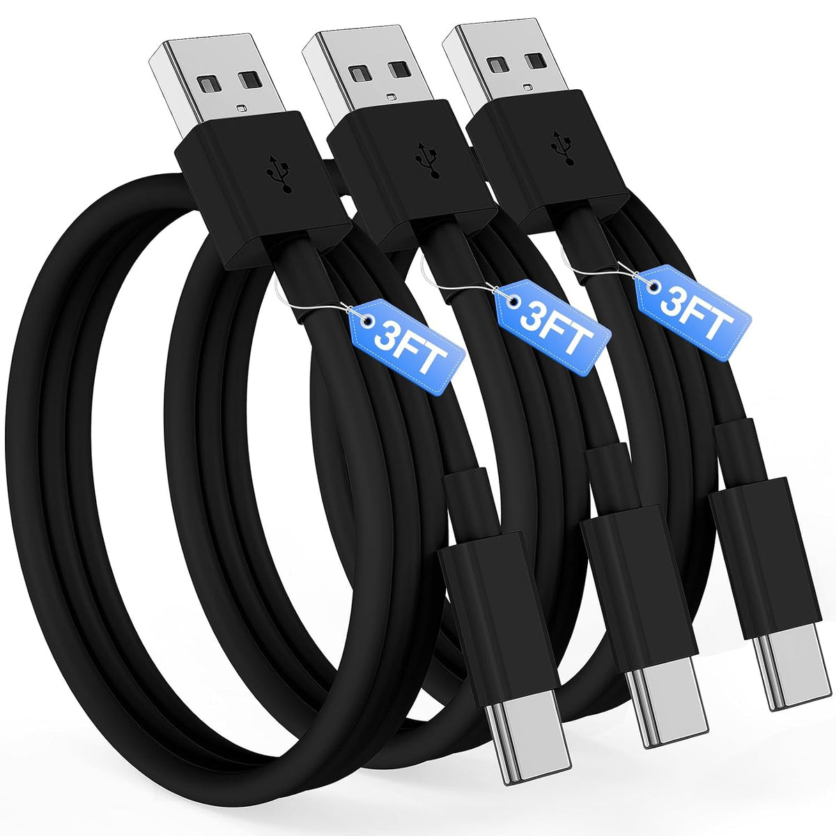Car CarPlay Cable for iPhone 17, 16, 15 USB C Charger Cord, 3-Pack 3FT USB A to USB C Charging Cable for Apple iPhone 17/17 Pro/Air/16e/16/15 Pro Max/Plus Cord, for iPad Pro/Air 6th/5th Gen