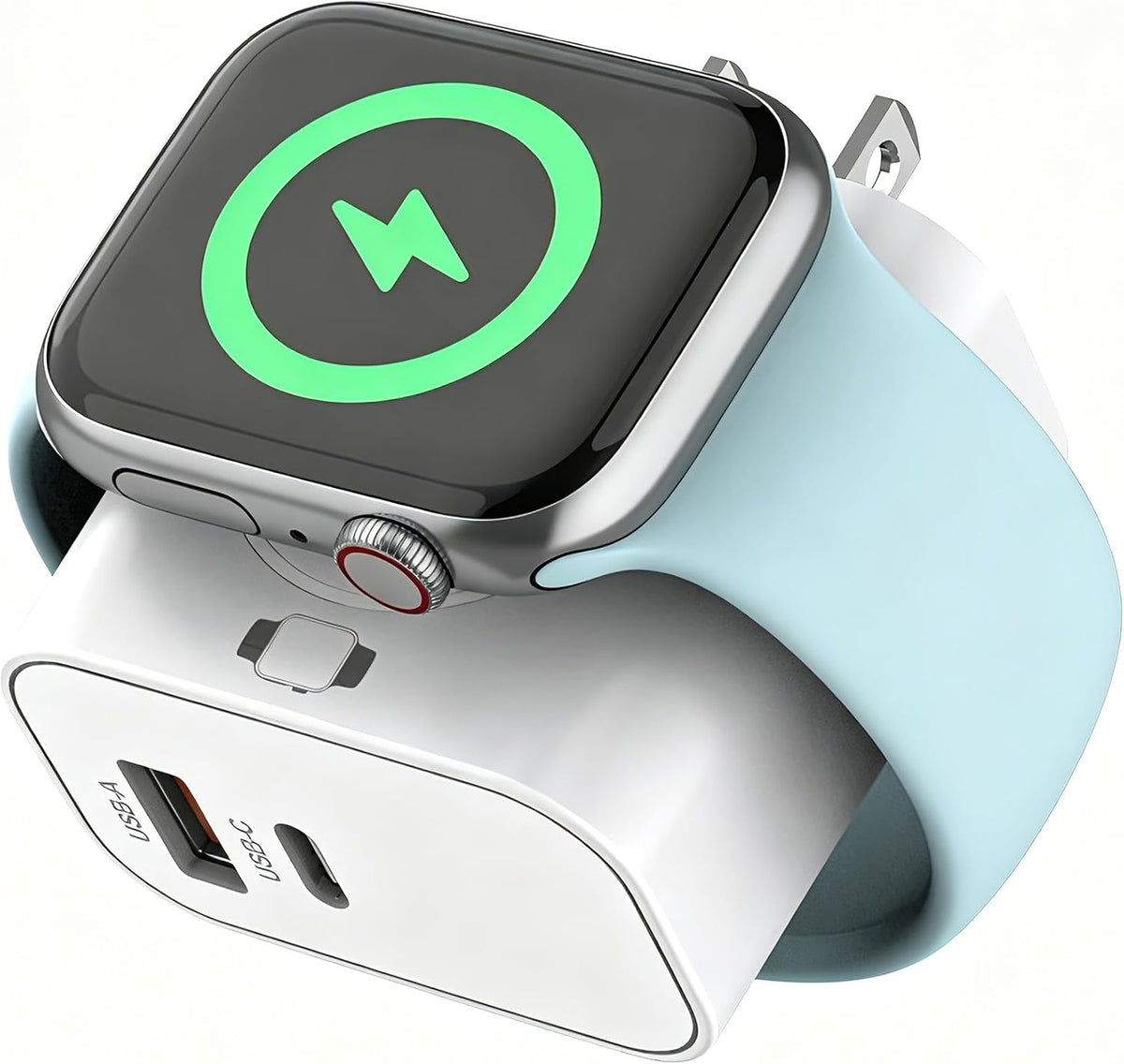 for Apple Watch Charger,Wireless Magnetic for Apple Watch Charging,2Pack 23W Dual Port(USB-C+USB-A)Fast Wall Charging Block Travel Plug iWatch Charger for iWatch 11/Ultra/SE/10/9/8/7/6,iPhone 17/16/15